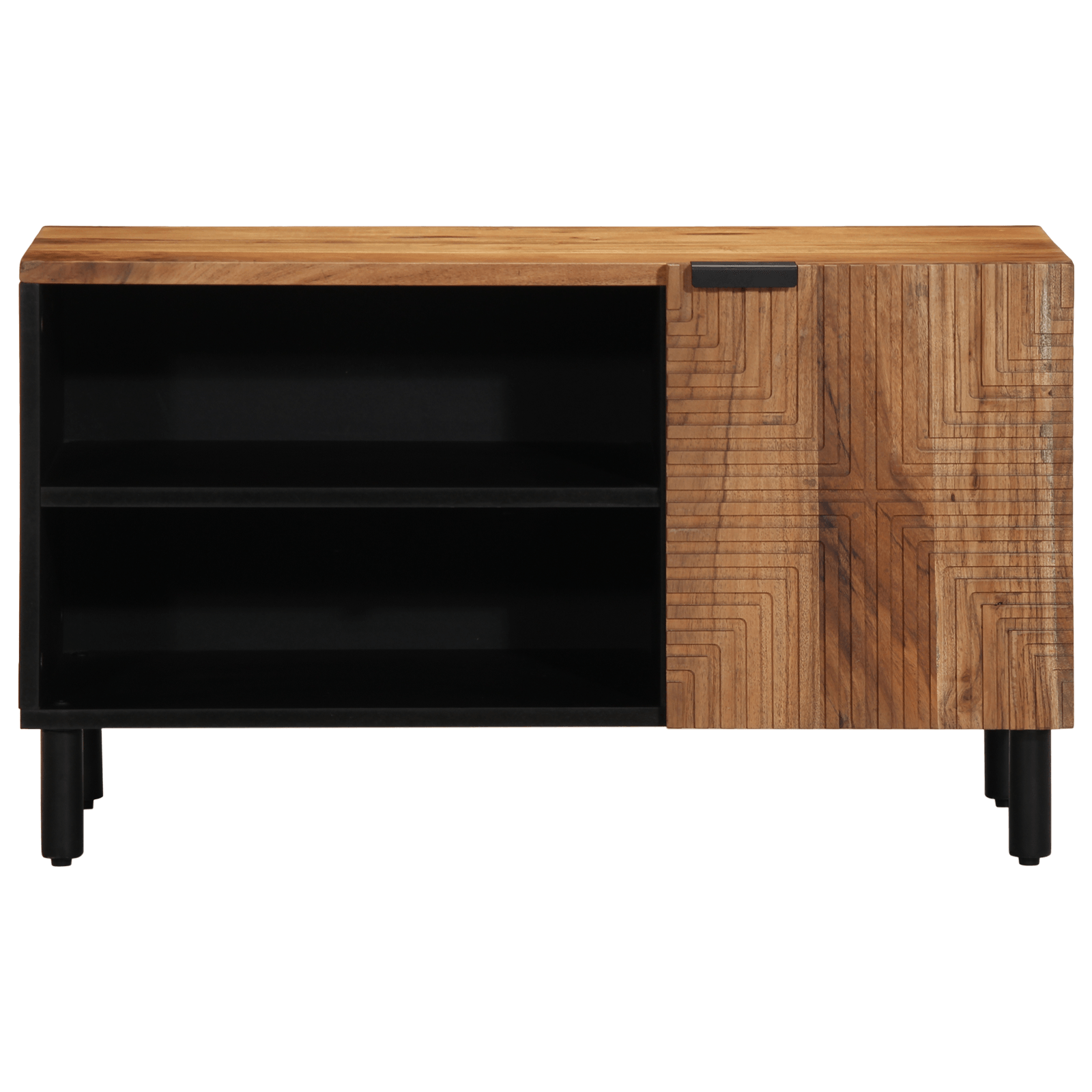 Dulap TV, 80x31,5x46 cm, lemn masiv acacia — imaginea 4