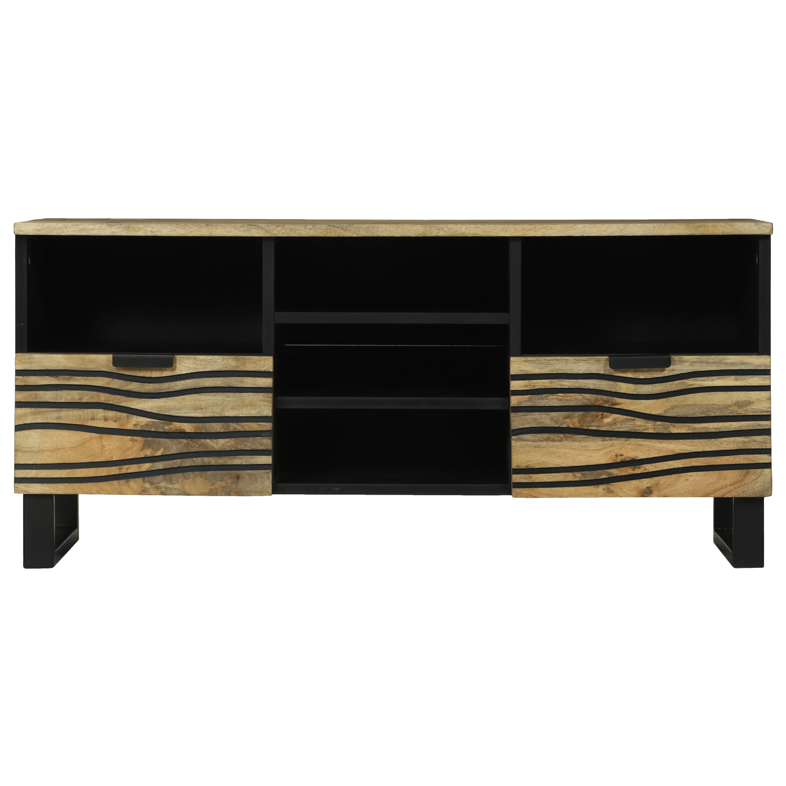 Cabinet TV 100x33.5x46 cm Lemn masiv de mango — imaginea 3