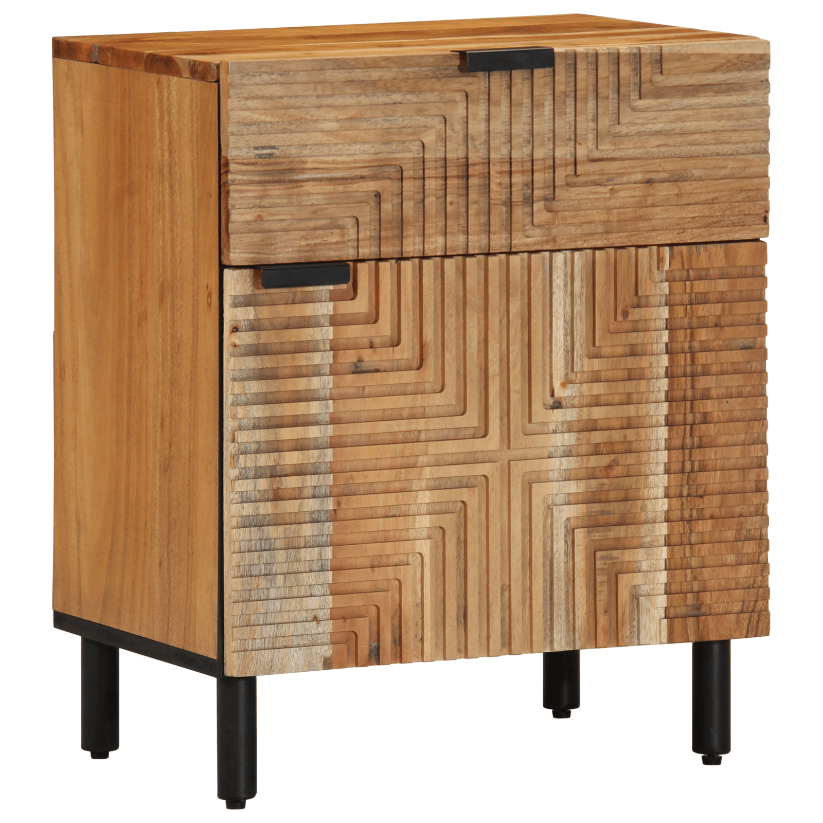 Noptiera, 50x33x60 cm, lemn masiv de acacia — imaginea 2