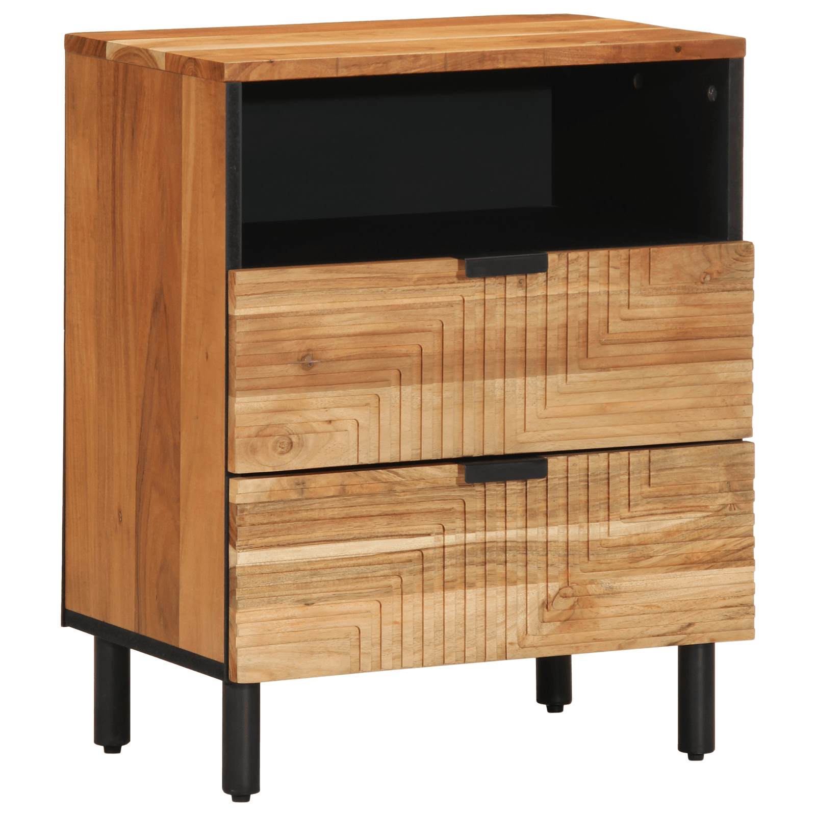 Noptiera, 50x33x62 cm, lemn masiv de acacia — imaginea 2