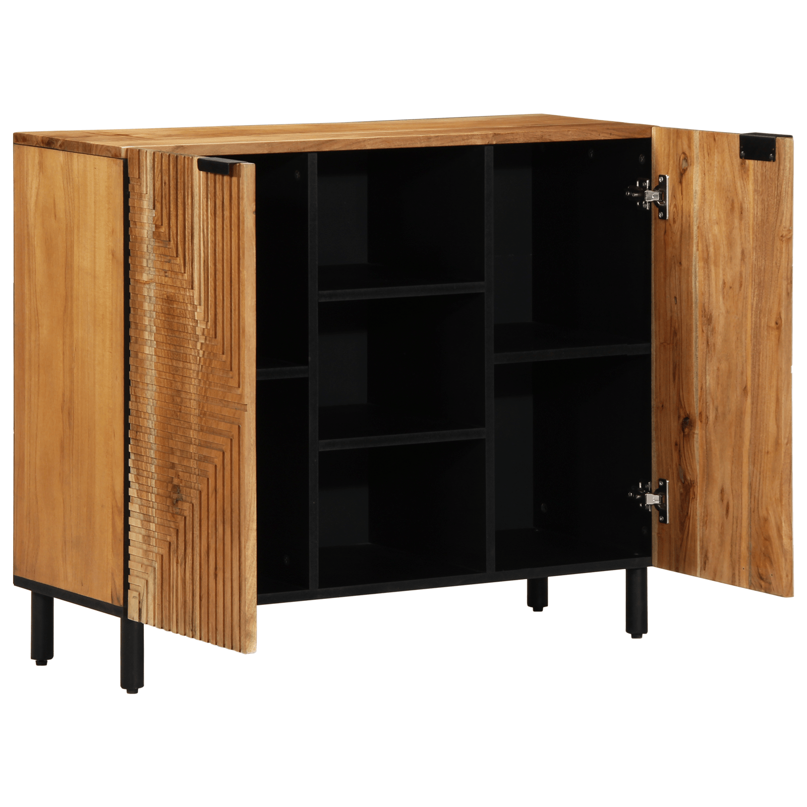 CumA acest Sideboard de 90x33x75 cm din Lemn Masiv de Acacia — imaginea 2