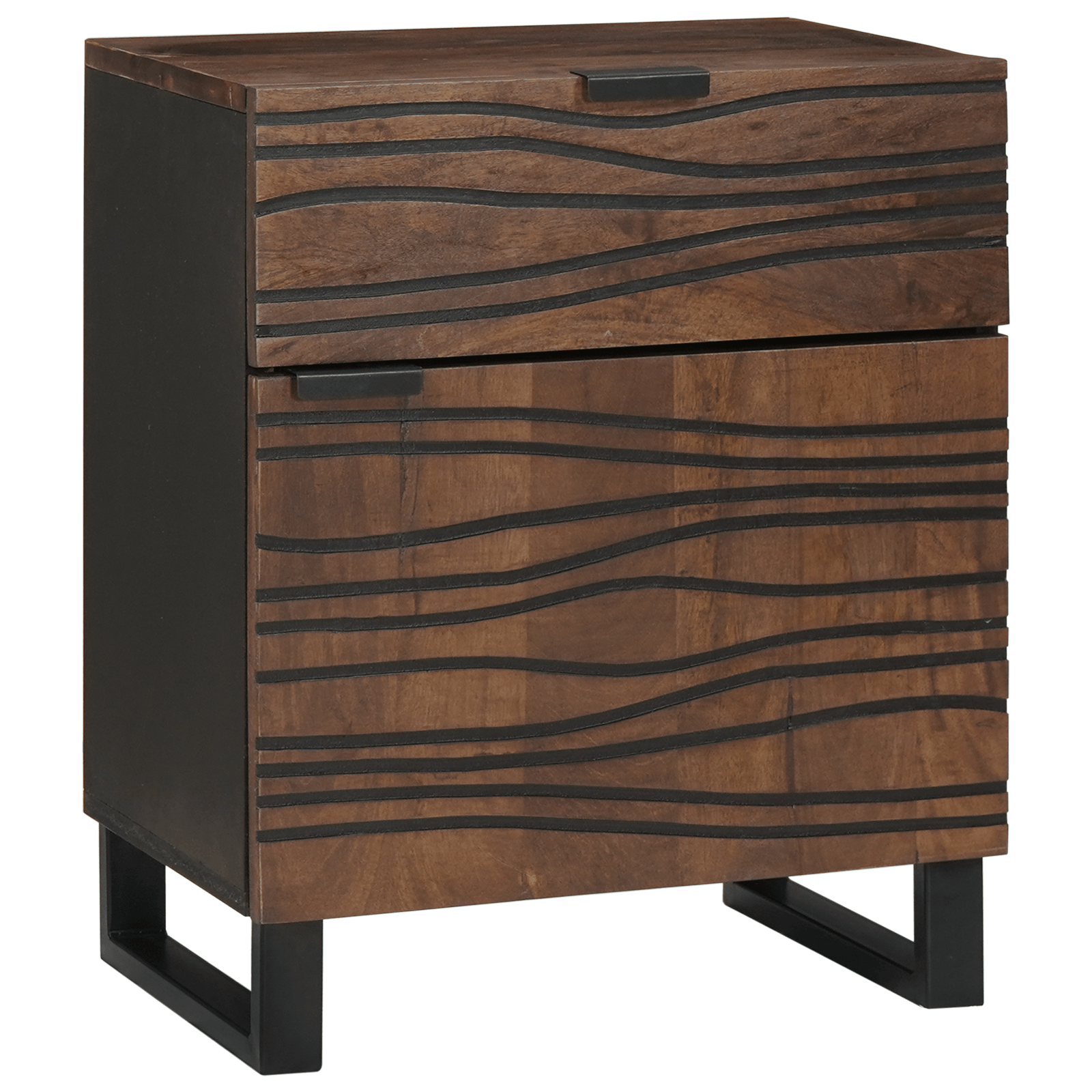 Cabinet lateral 50x33x60 cm Lemn masiv Nuc