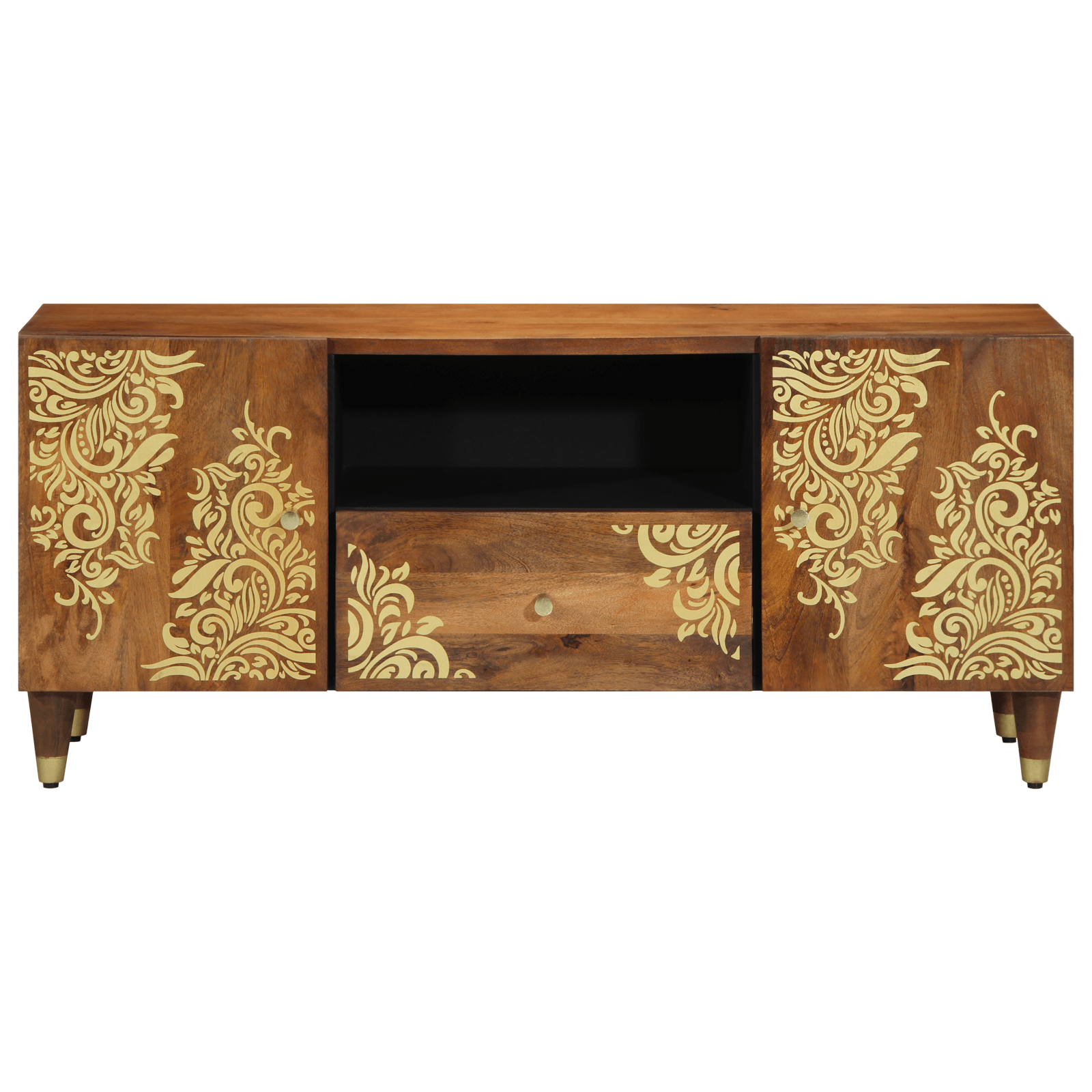 Cabinet TV 105x33x46 cm Lemn masiv de mango — imaginea 3