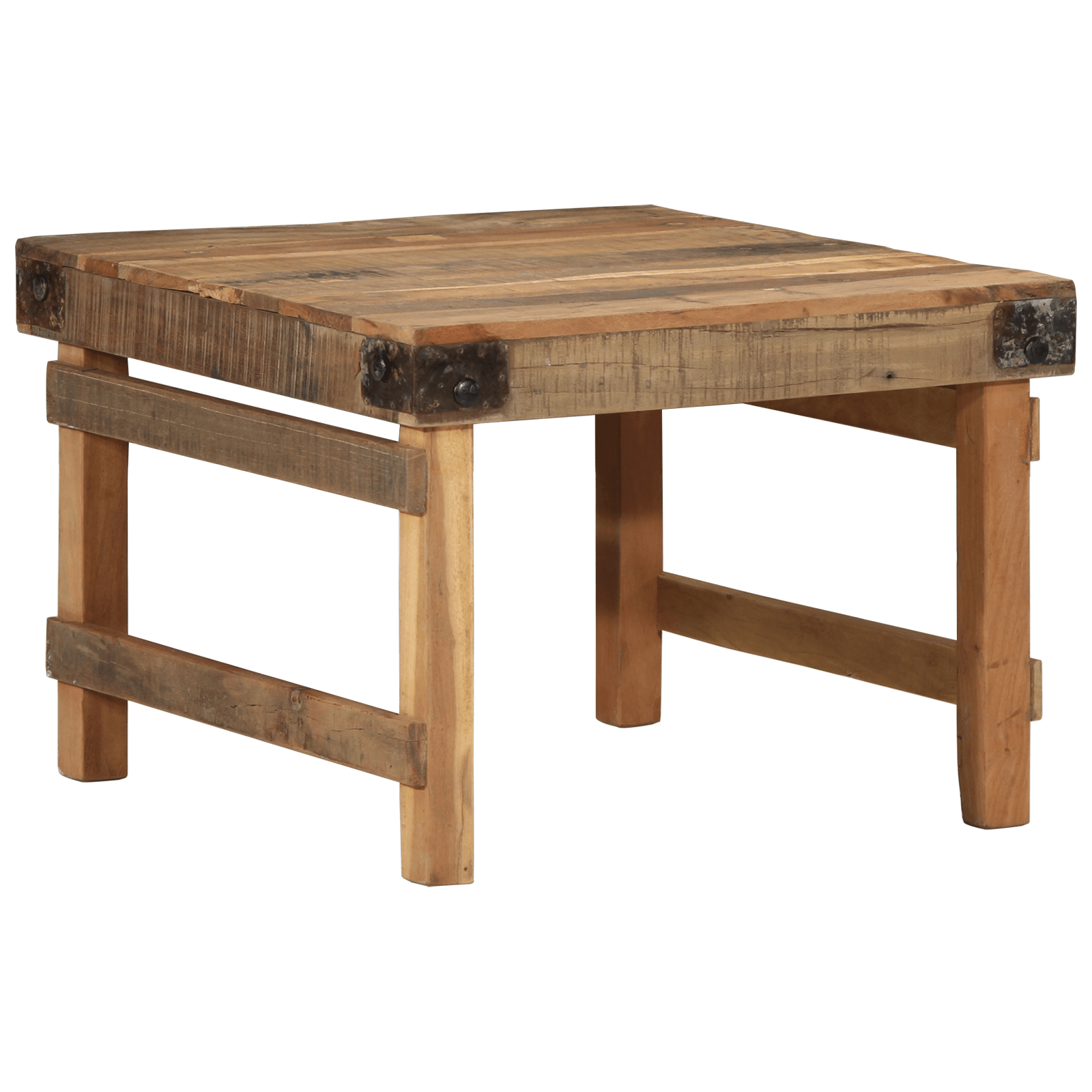 Masa de cafea 55x60x40 cm din lemn masiv recuperat — imaginea 6