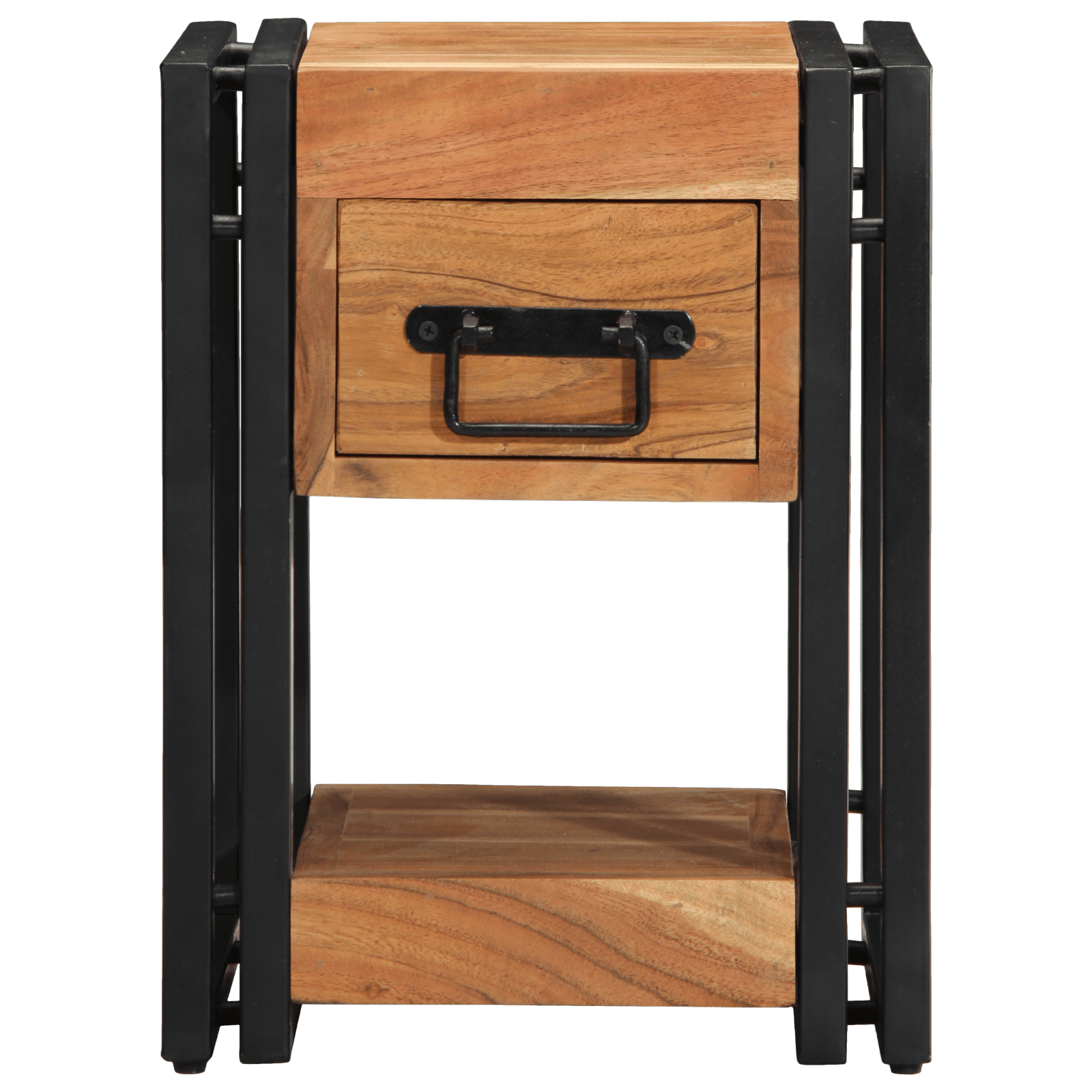 Noptiere, 2 buc., 30x30x40 cm, lemn masiv de acacia — imaginea 7