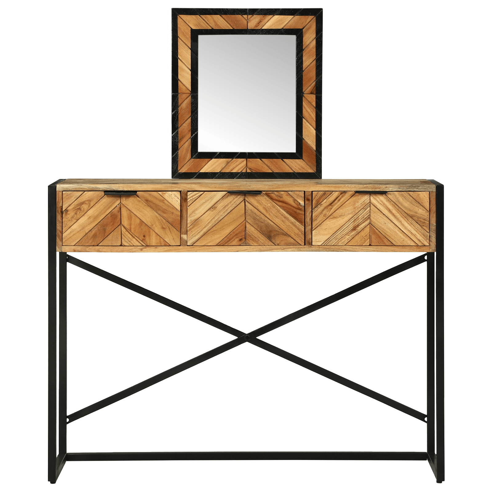 Masa de toaleta cu oglinda 100x40x120 cm Lemn masiv de acacia — imaginea 5