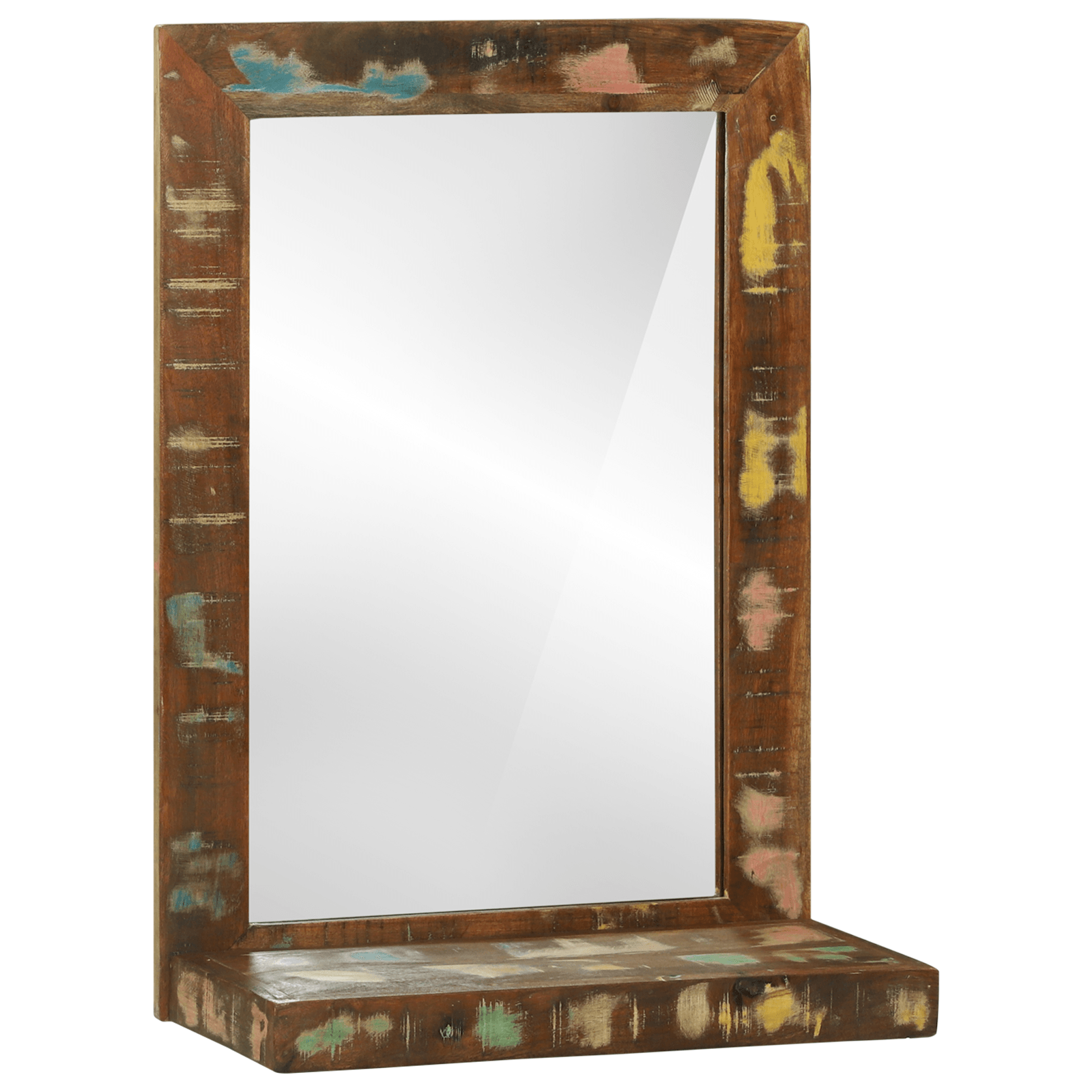 Oglinda de baie 50x22x70 cm din lemn masiv recuperat
