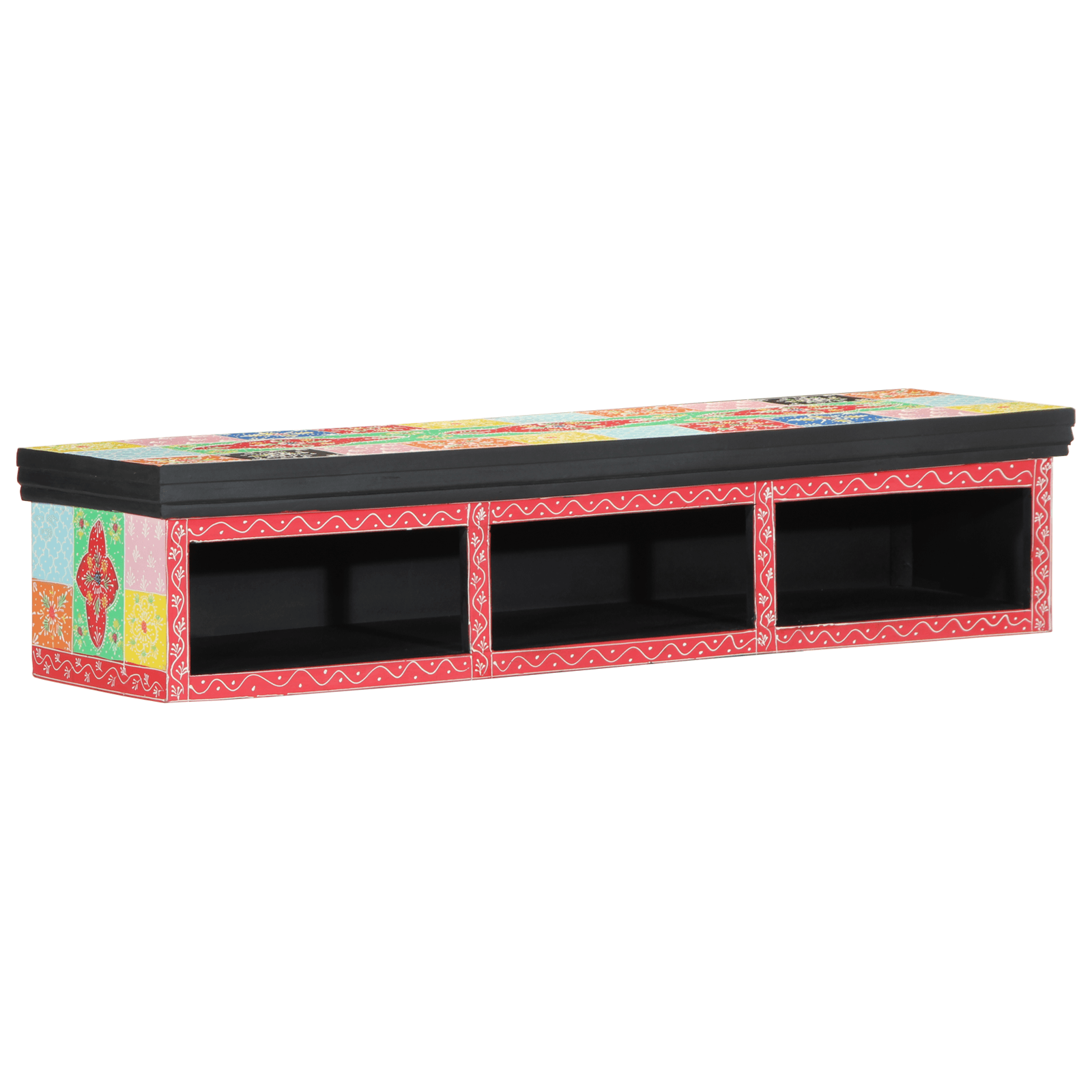 Dulap TV de perete, multicolor, 100x30x22 cm, lemn prelucrat — imaginea 5