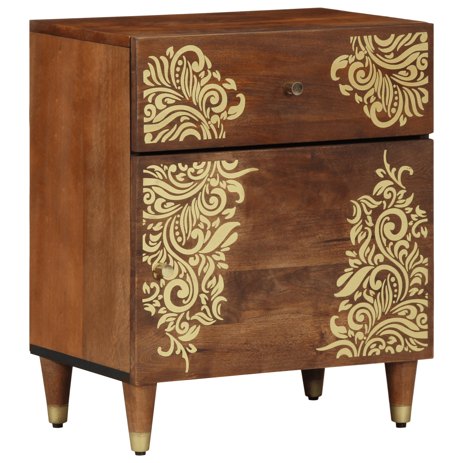 Noptiera Maro-honey Lemn masiv 50 x 33 x 60 cm Durabil Noptiera