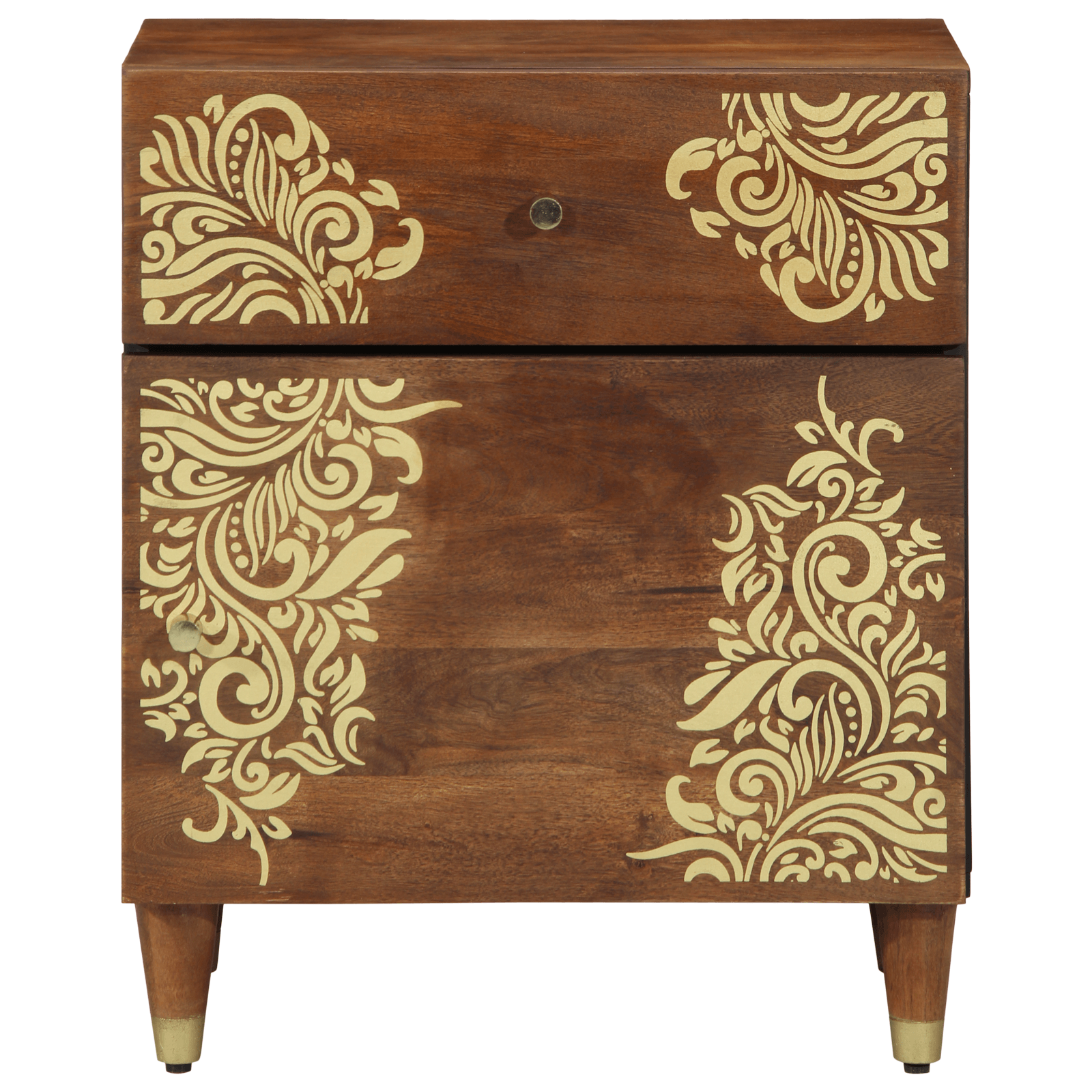 Noptiera Maro-honey Lemn masiv 50 x 33 x 60 cm Durabil Noptiera — imaginea 3
