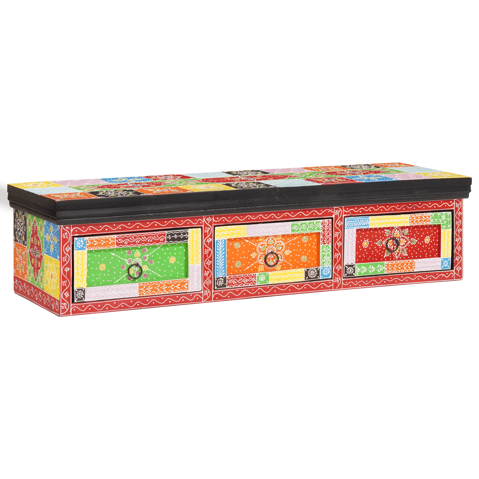 Cabinet TV montat pe perete 100x30x24 cm Lemn masiv Mango — imaginea 6