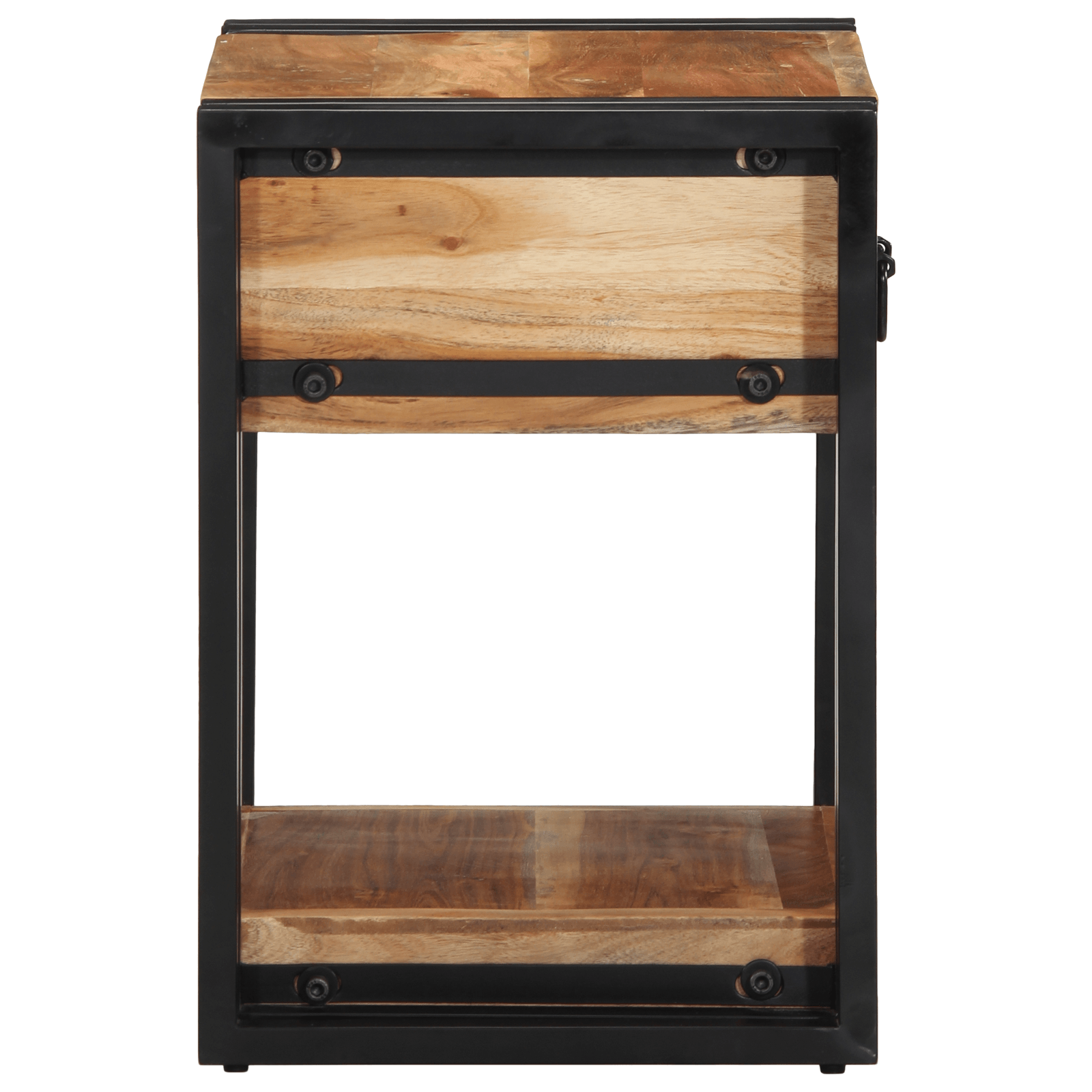 Noptiere, 2 piese, 40x35x50 cm, lemn masiv de acacia — imaginea 8
