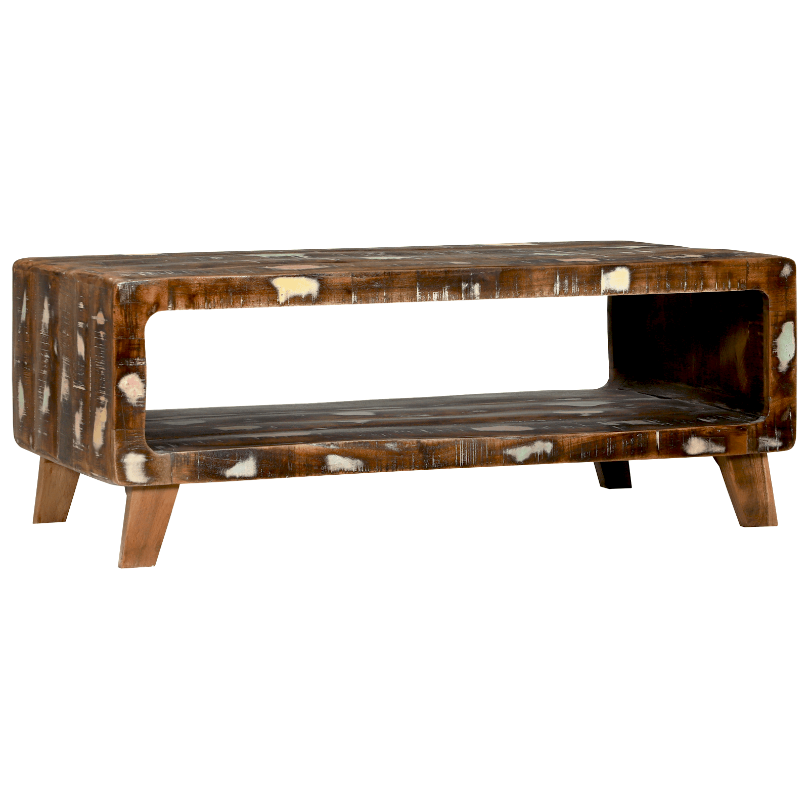 Masa de cafea 90x50x35 cm Lemn solid reciclat — imaginea 2
