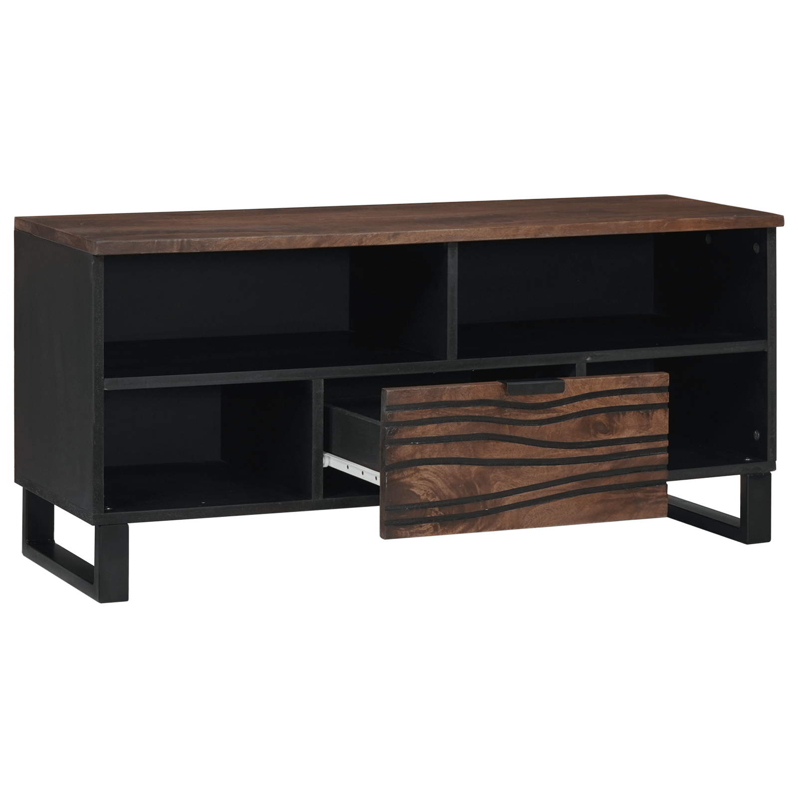 Cabinet TV 100x33,5x46 cm Lemn masiv Mango — imaginea 2