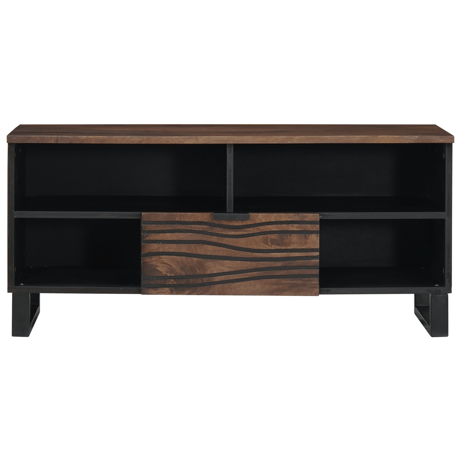 Cabinet TV 100x33,5x46 cm Lemn masiv Mango — imaginea 3
