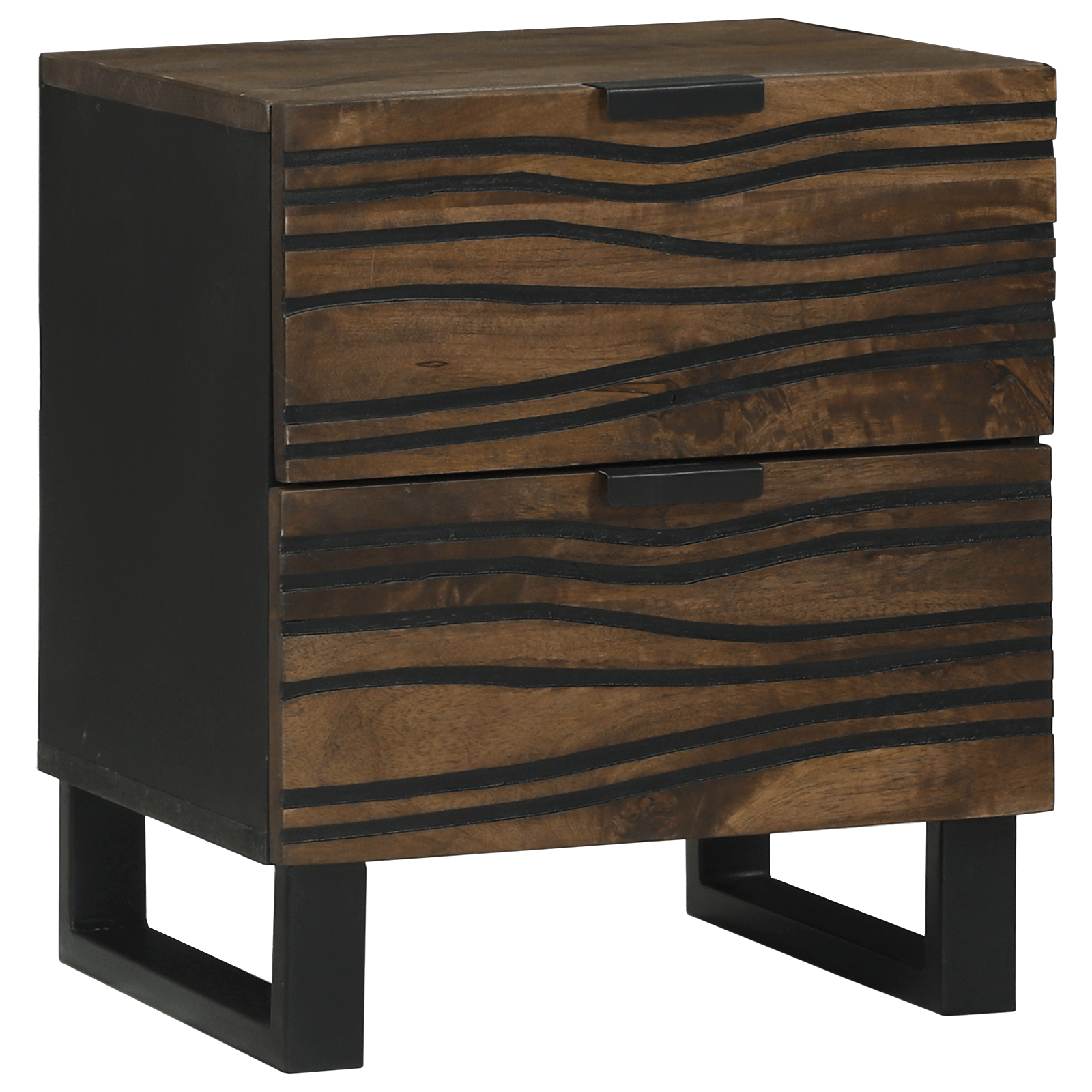 Noptiere 2 buc 40x33.5x46 cm Lemn masiv de mango — imaginea 3