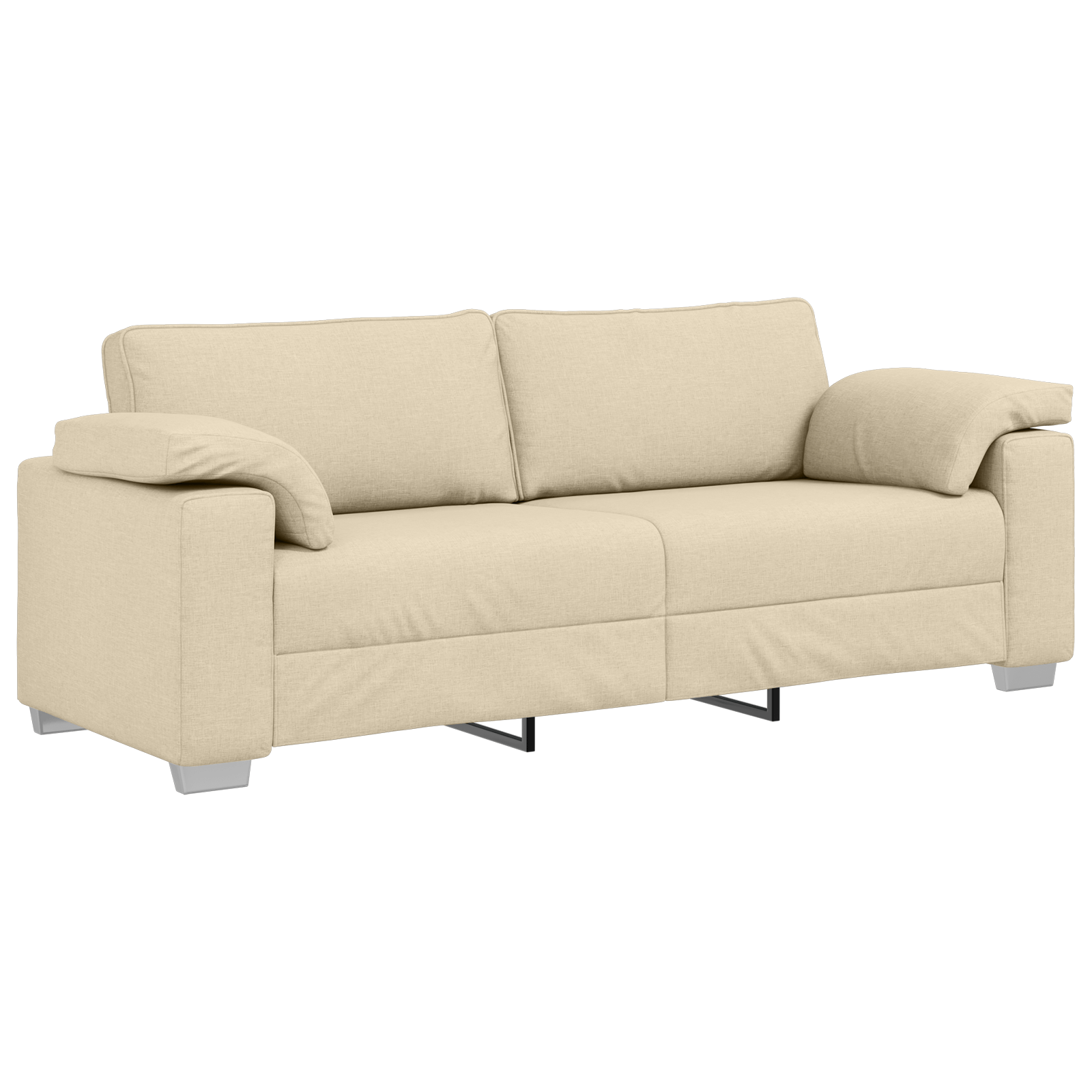 Canapea de 3 persoane, crem, 178 cm, textil — imaginea 2