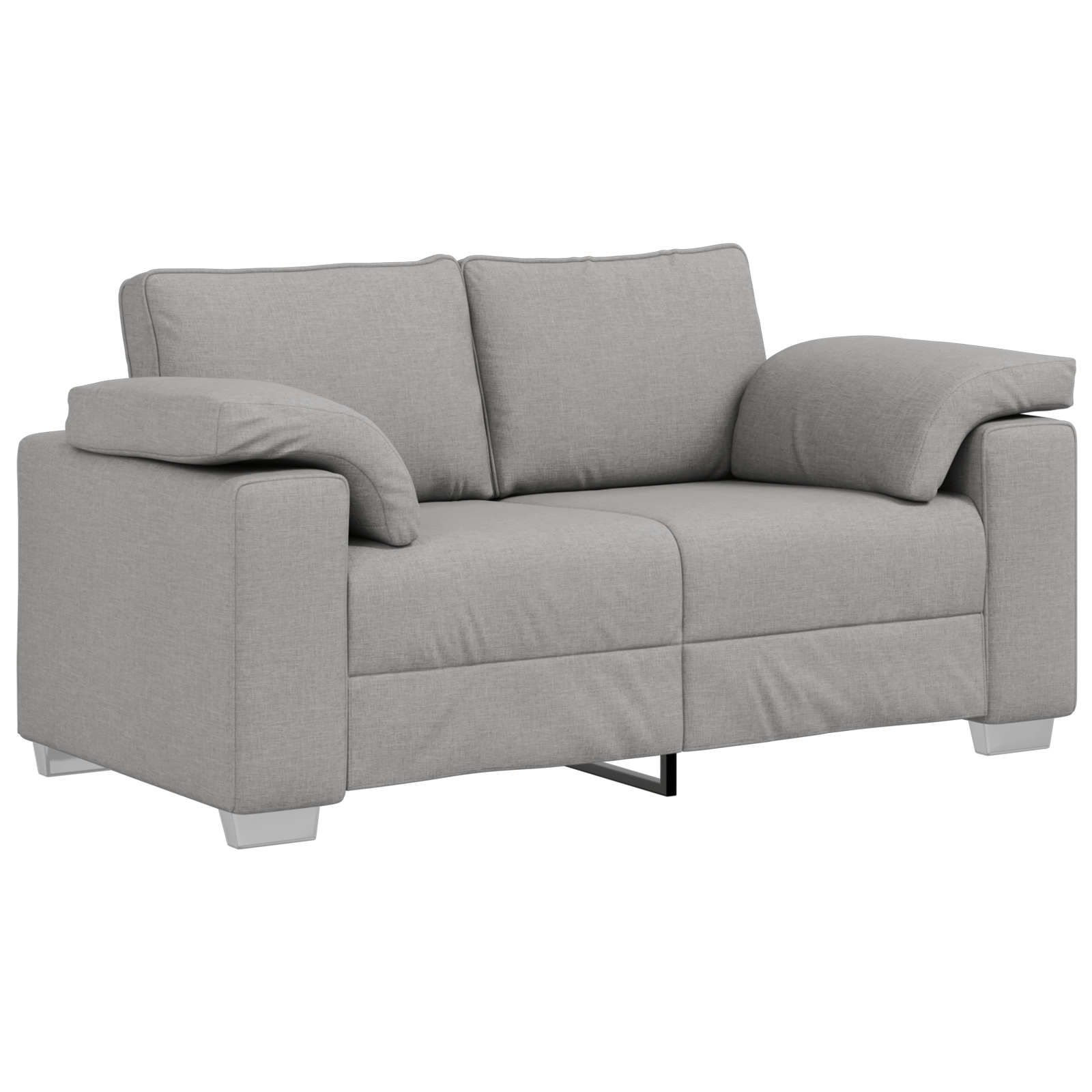 Canapea dubla, gri nor, 120 cm, textil — imaginea 2