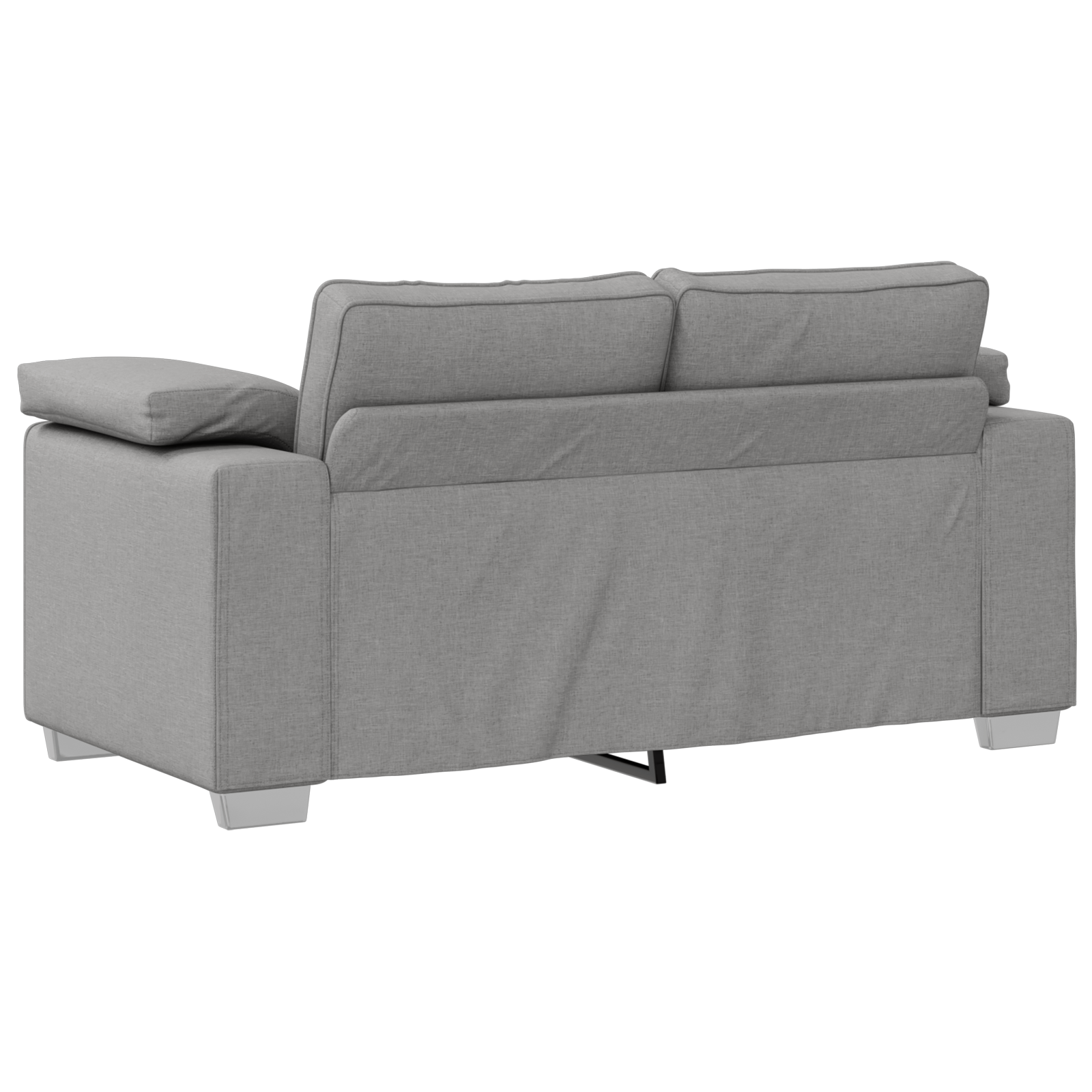 Canapea dubla, gri nor, 120 cm, textil — imaginea 4