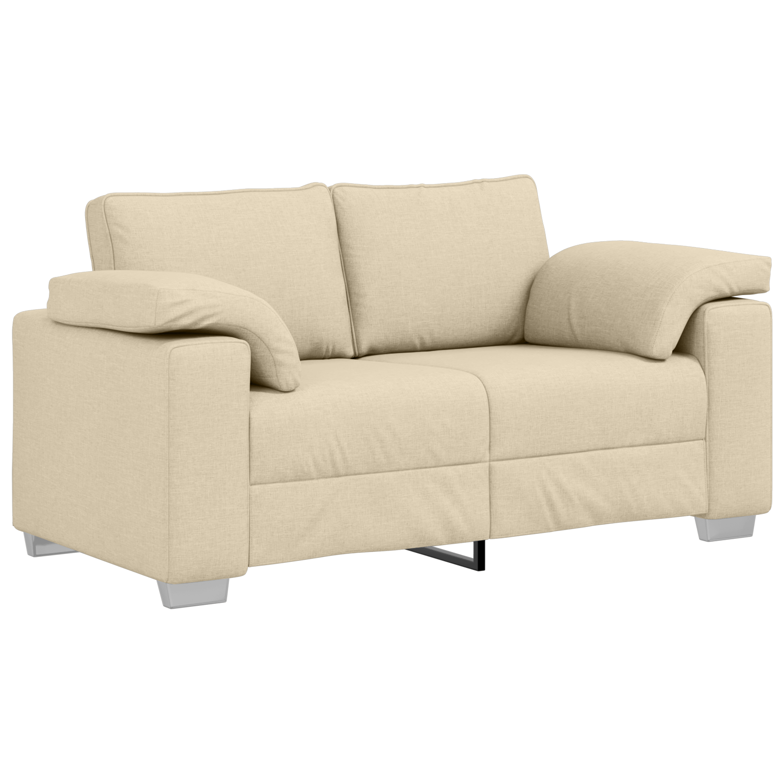 Canapea dubla, crem, 120 cm, textil — imaginea 2