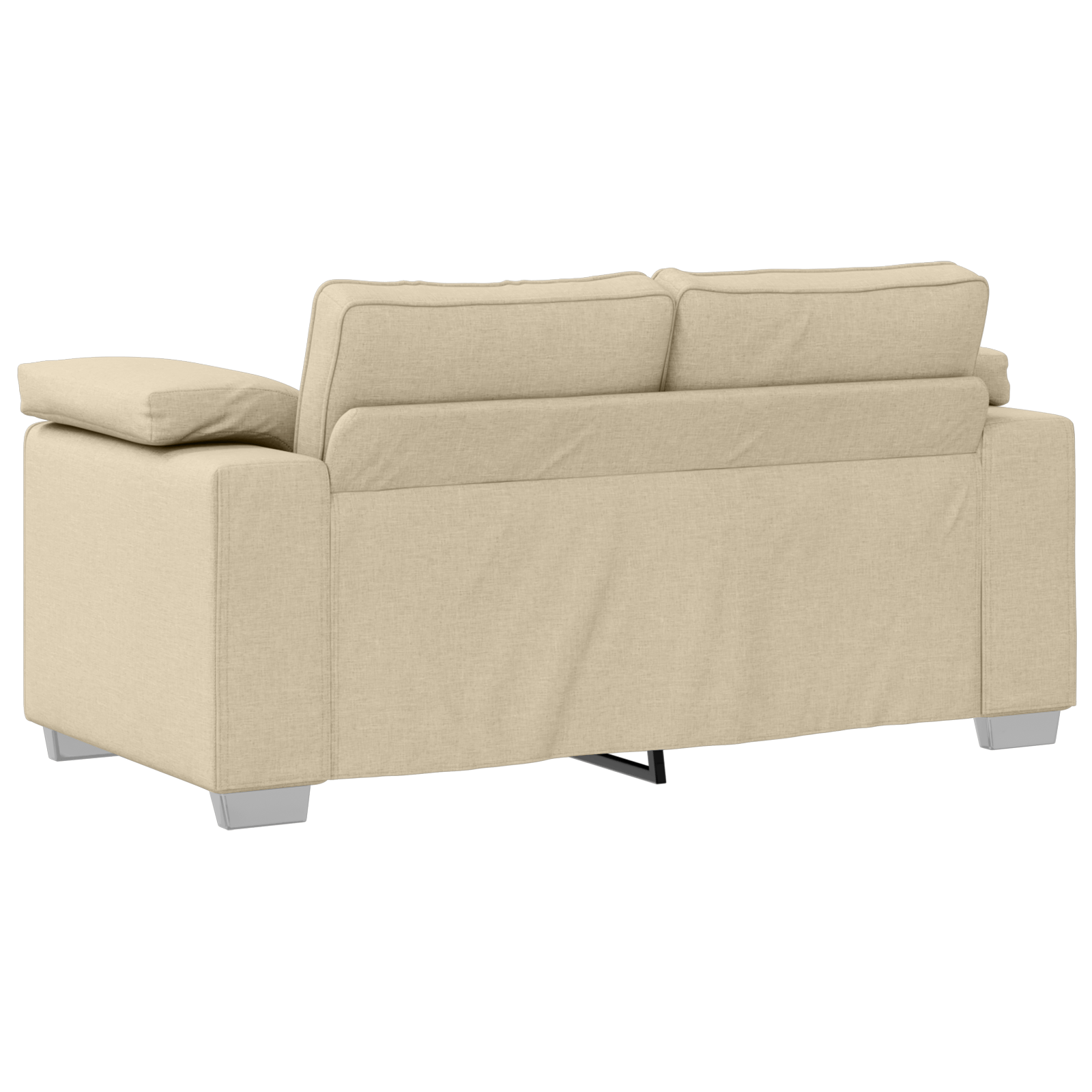 Canapea dubla, crem, 120 cm, textil — imaginea 4