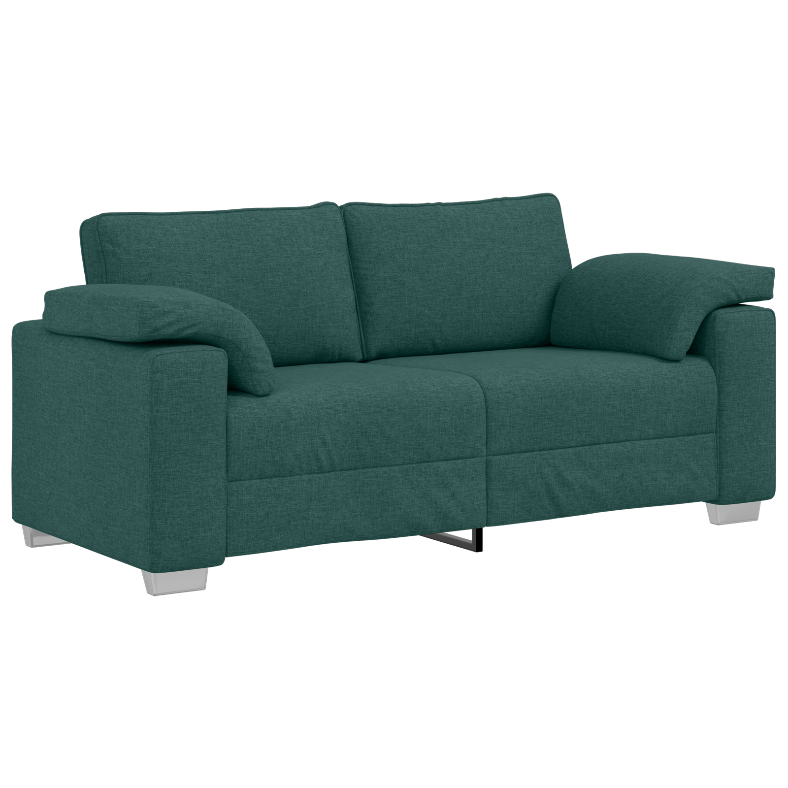 Canapea Loveseat Verde Intunecat 140 cm Fabric — imaginea 2