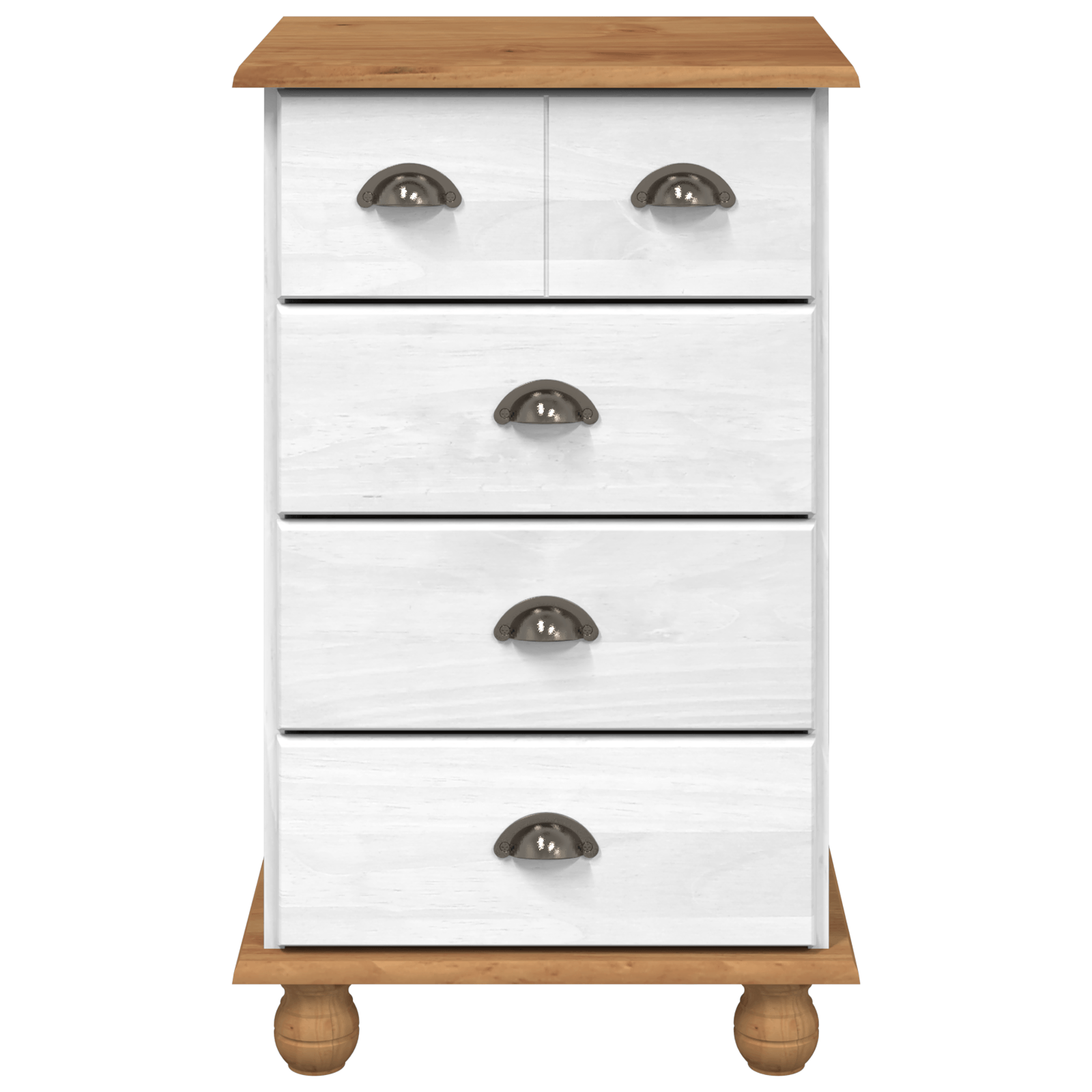 Comoda 'ASKIM'Alb 45.8x40x79 cm Lemn Solid Pin — imaginea 6