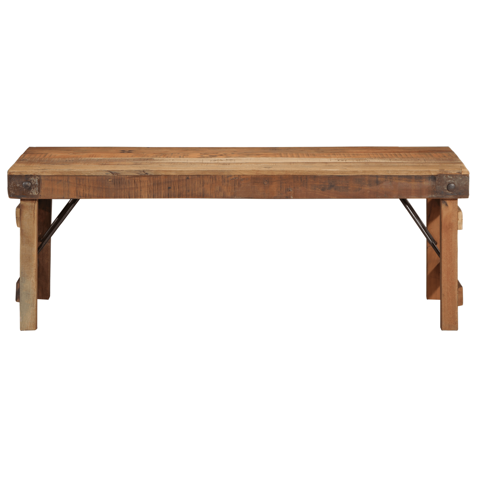 Masa de cafea 110x55x40 cm din lemn masiv recuperat — imaginea 3