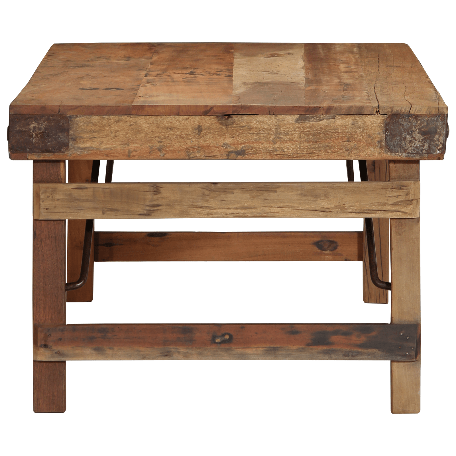 Masa de cafea 110x55x40 cm din lemn masiv recuperat — imaginea 4