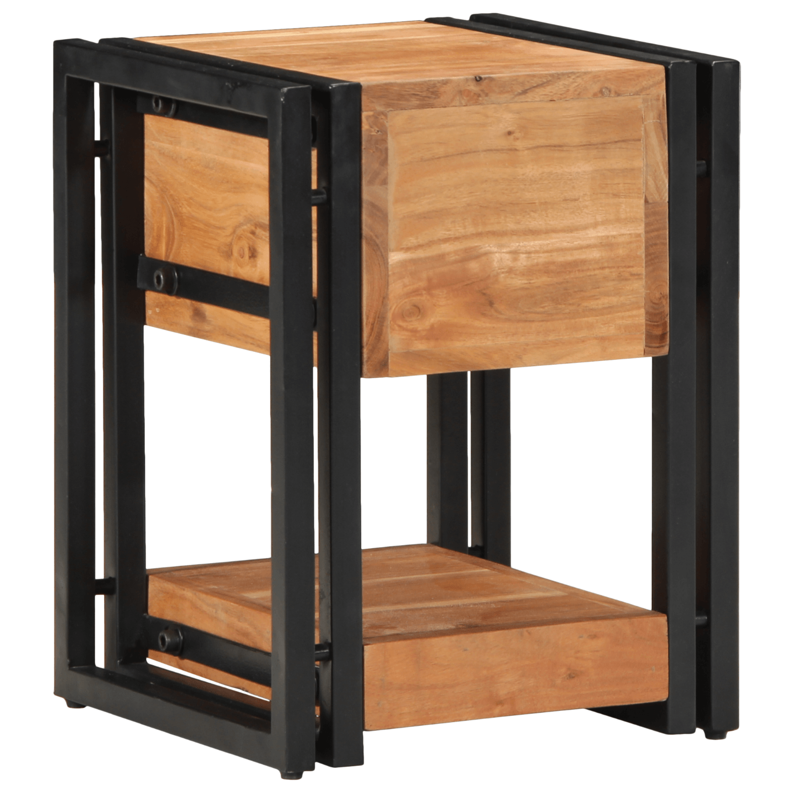 Noptiera, 30x30x40 cm, lemn masiv de acacia — imaginea 5
