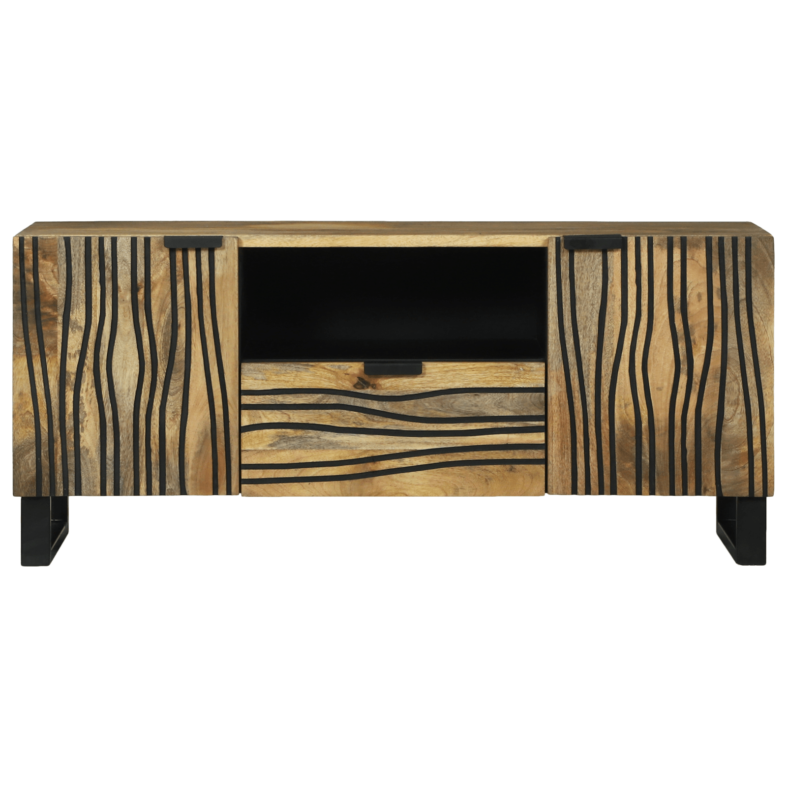 Dulap TV 105x33.5x46 cm din Lemn Solid de Mango — imaginea 3