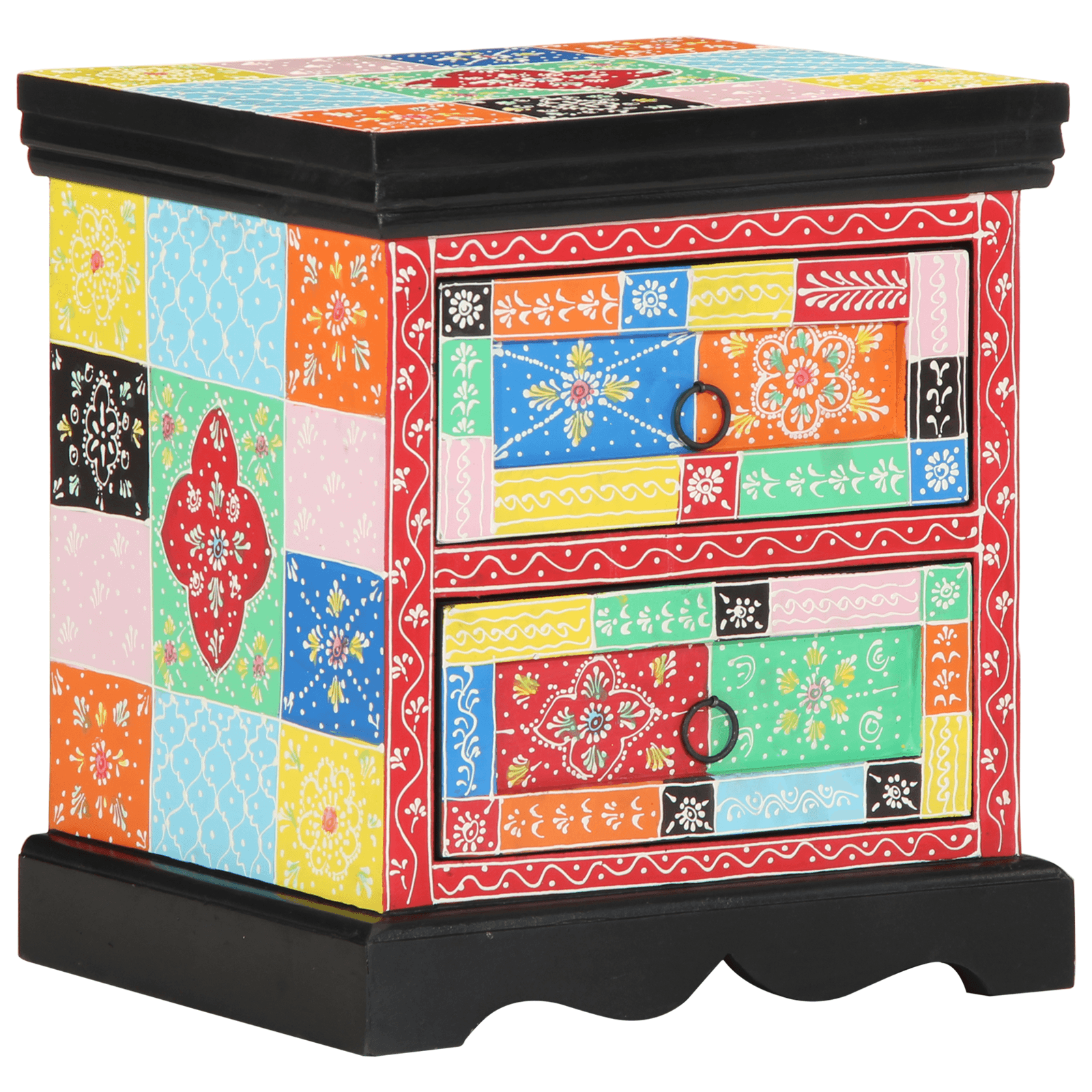 Noptiera, multicolor, 40x35x45 cm, lemn prelucrat — imaginea 6