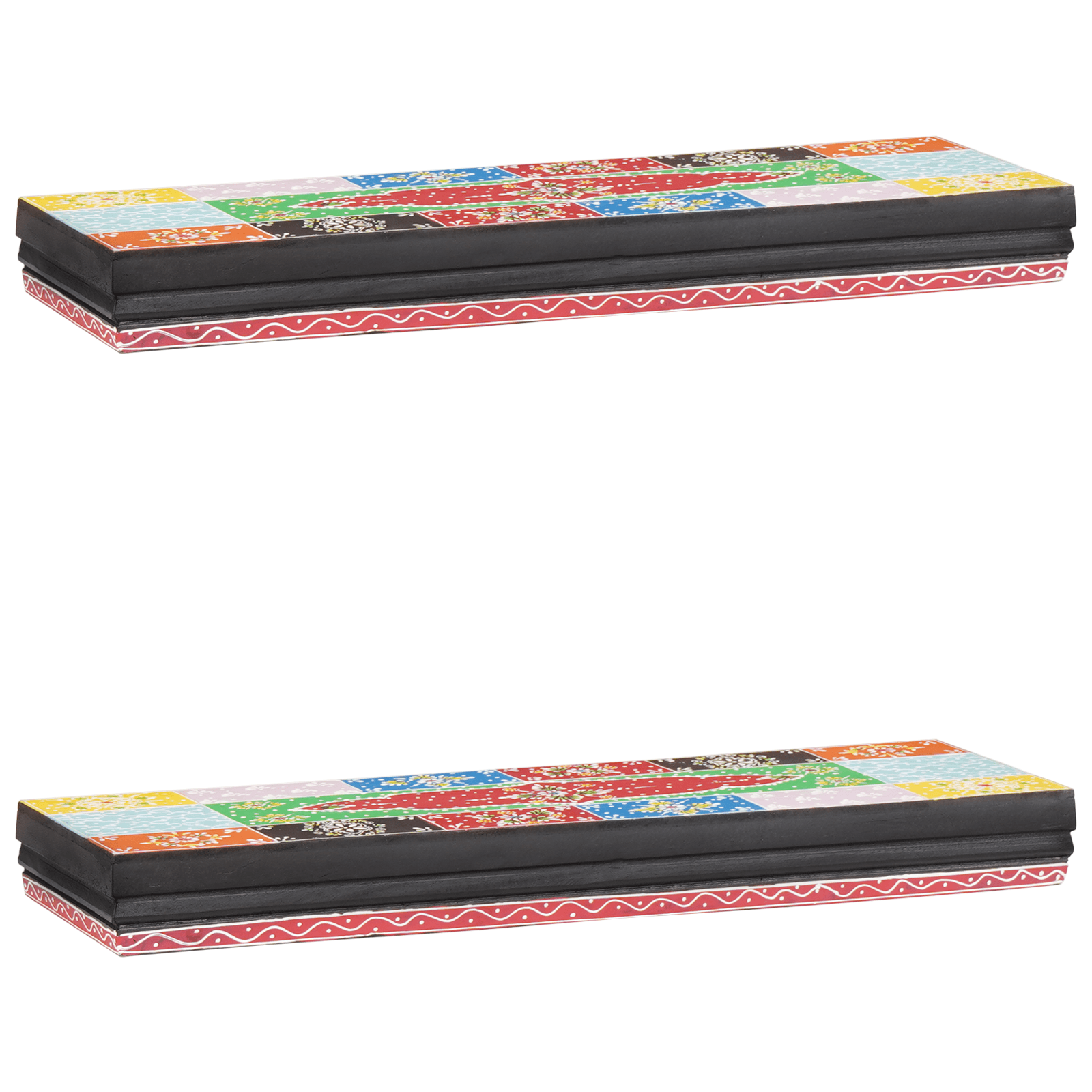 Rafturi pe perete 2 buc 60 x 20 x 6 cm din lemn masiv de Mango — imaginea 6