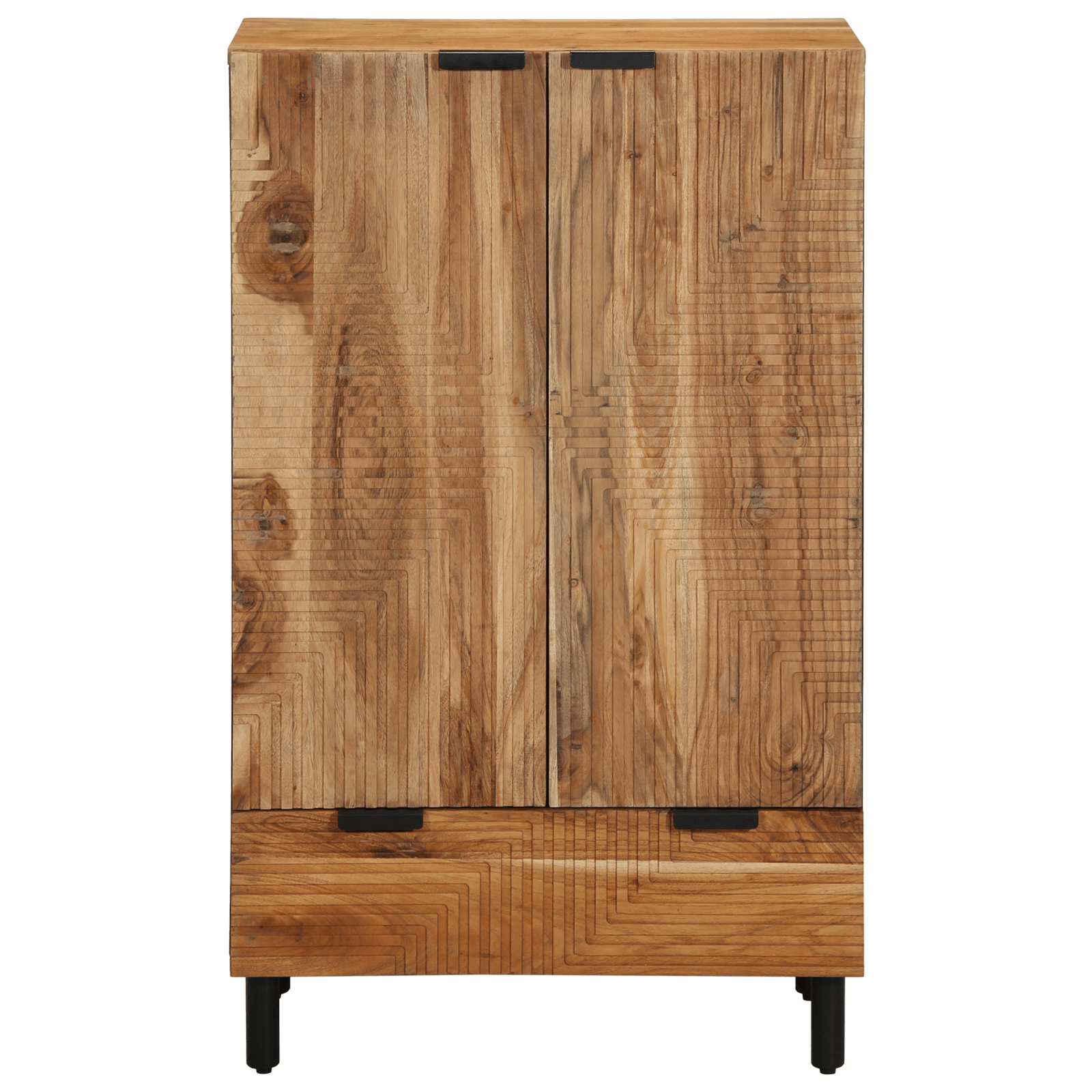 Dulap inalt, 60x33x100 cm, lemn masiv de acacia — imaginea 3