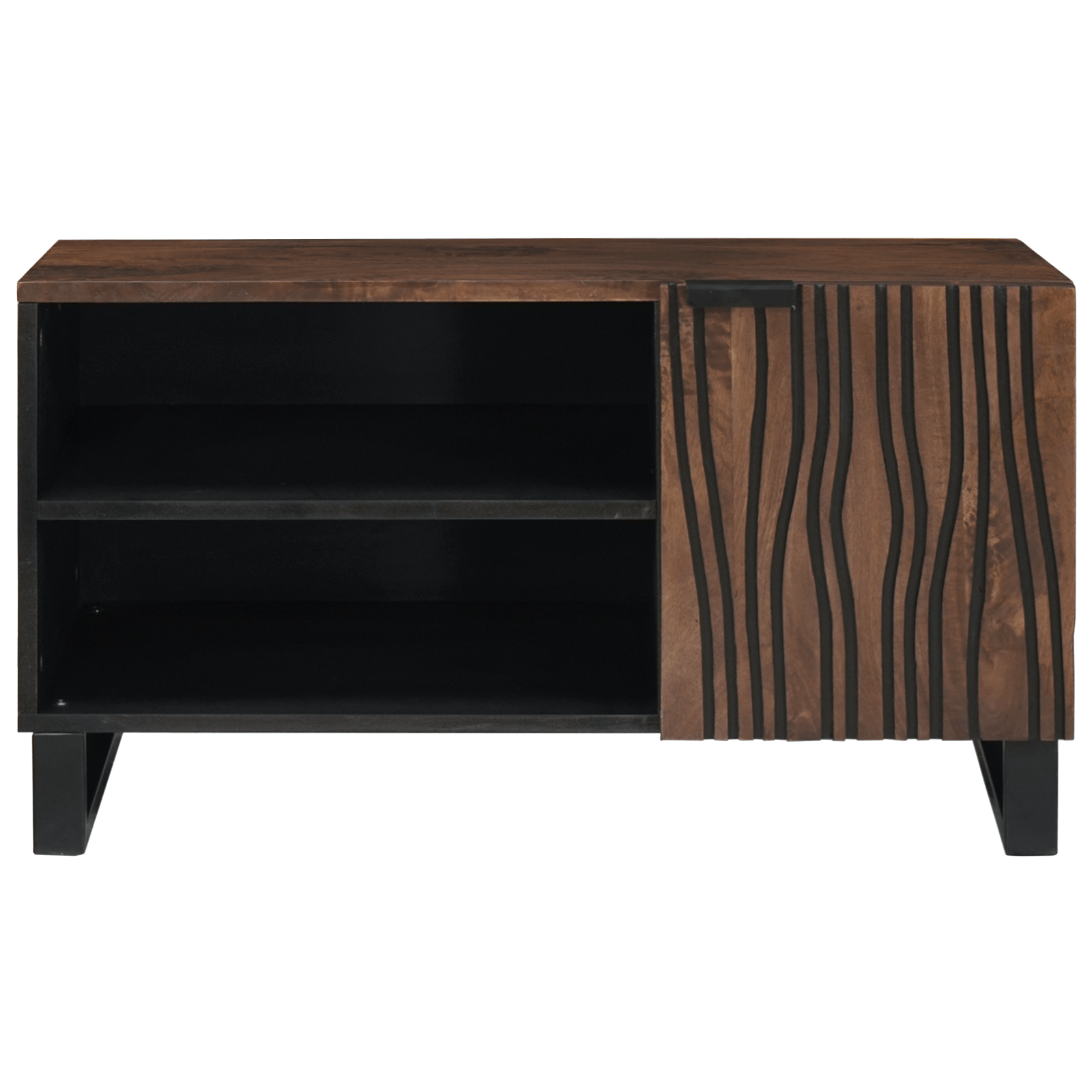 Dulap TV 80x31.5x46 cm din lemn masiv de mango si lemn aglomerat — imaginea 3
