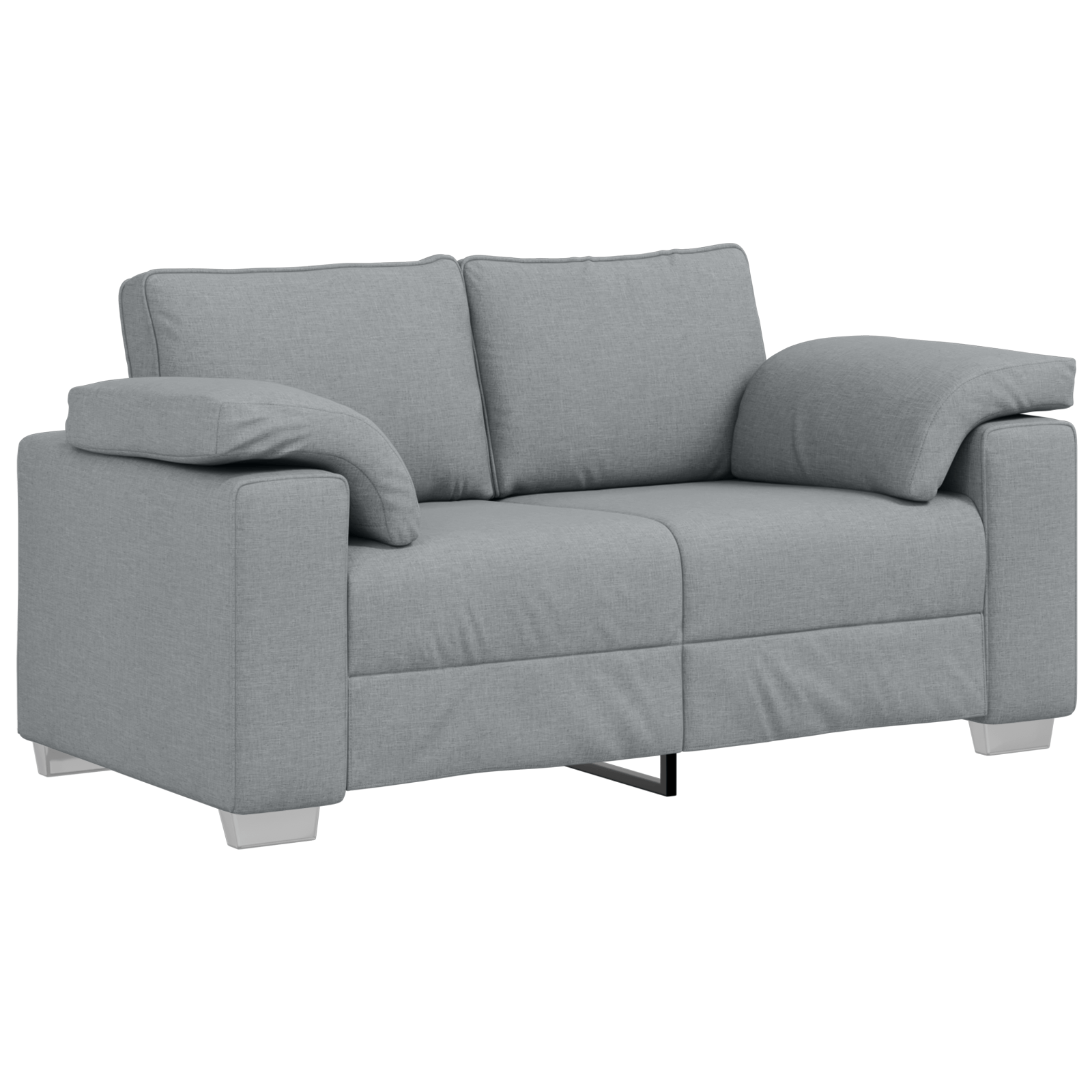 Canapea dubla, gri deschis, 120 cm, textil — imaginea 2