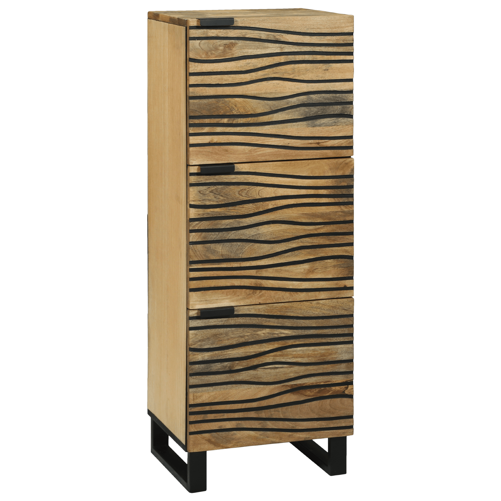 Highboard 40x33.5x110 cm din lemn masiv de mango