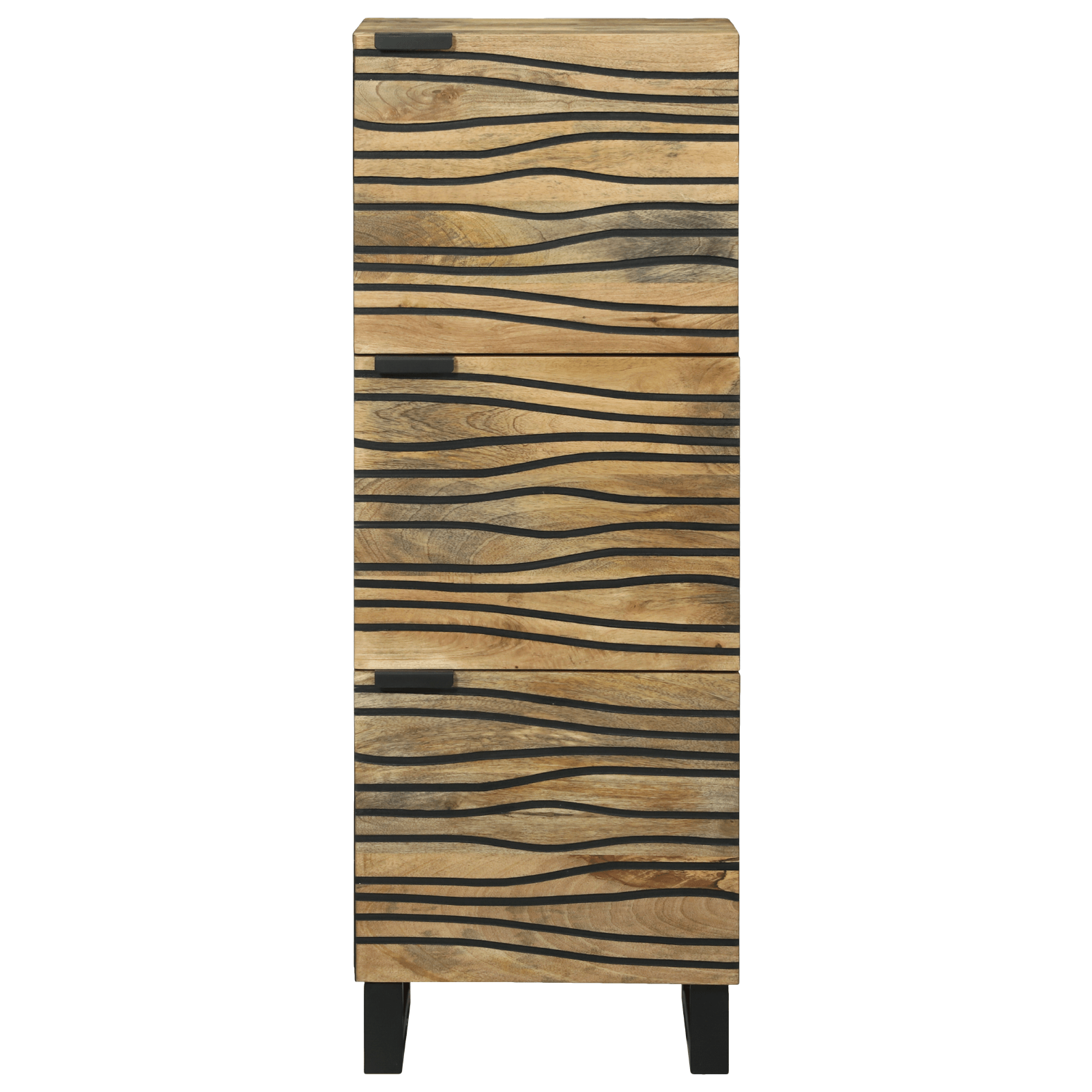 Highboard 40x33.5x110 cm din lemn masiv de mango — imaginea 3