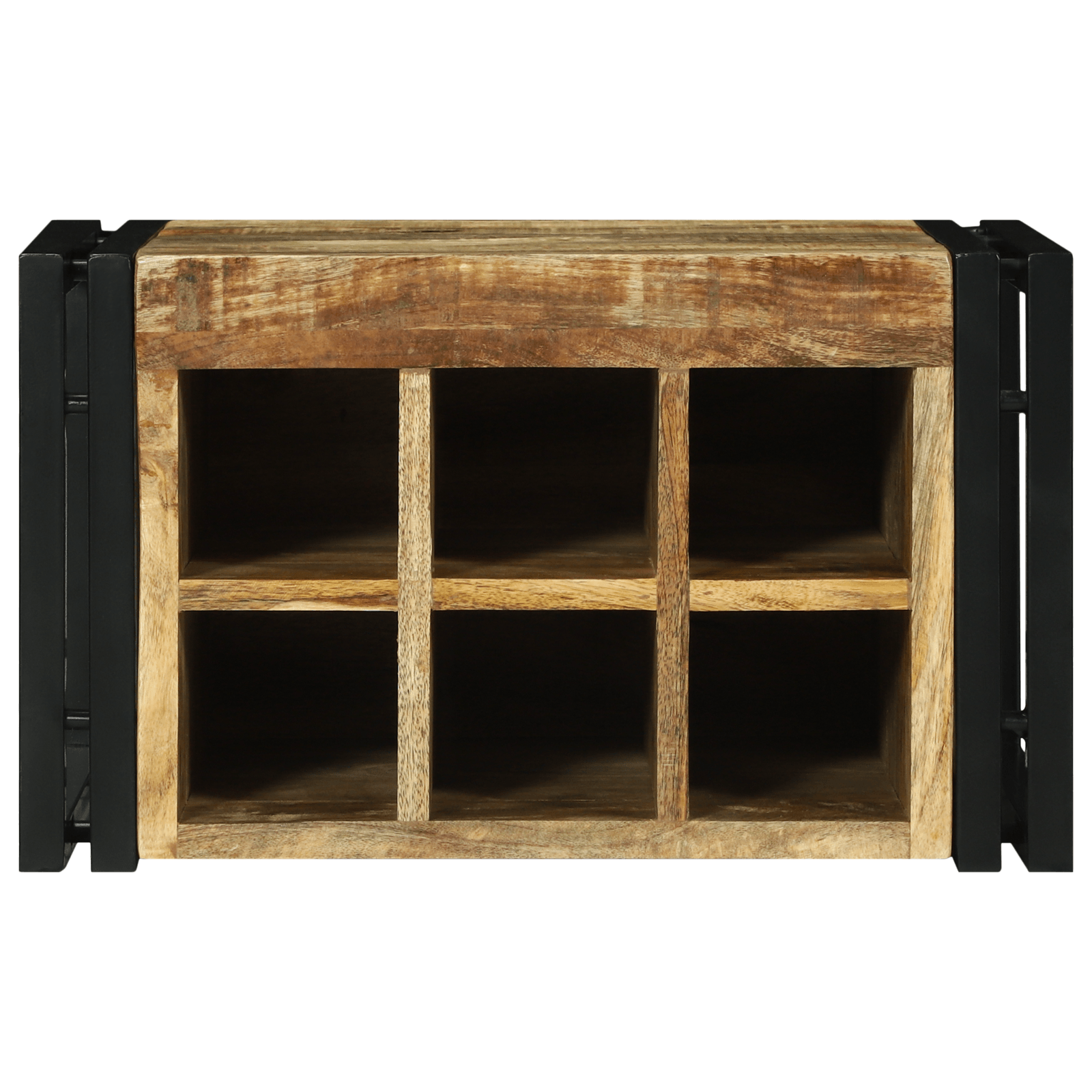 Stativ pentru vin 46x35x27.5 cm Lemn Solid de Mango Brut — imaginea 4