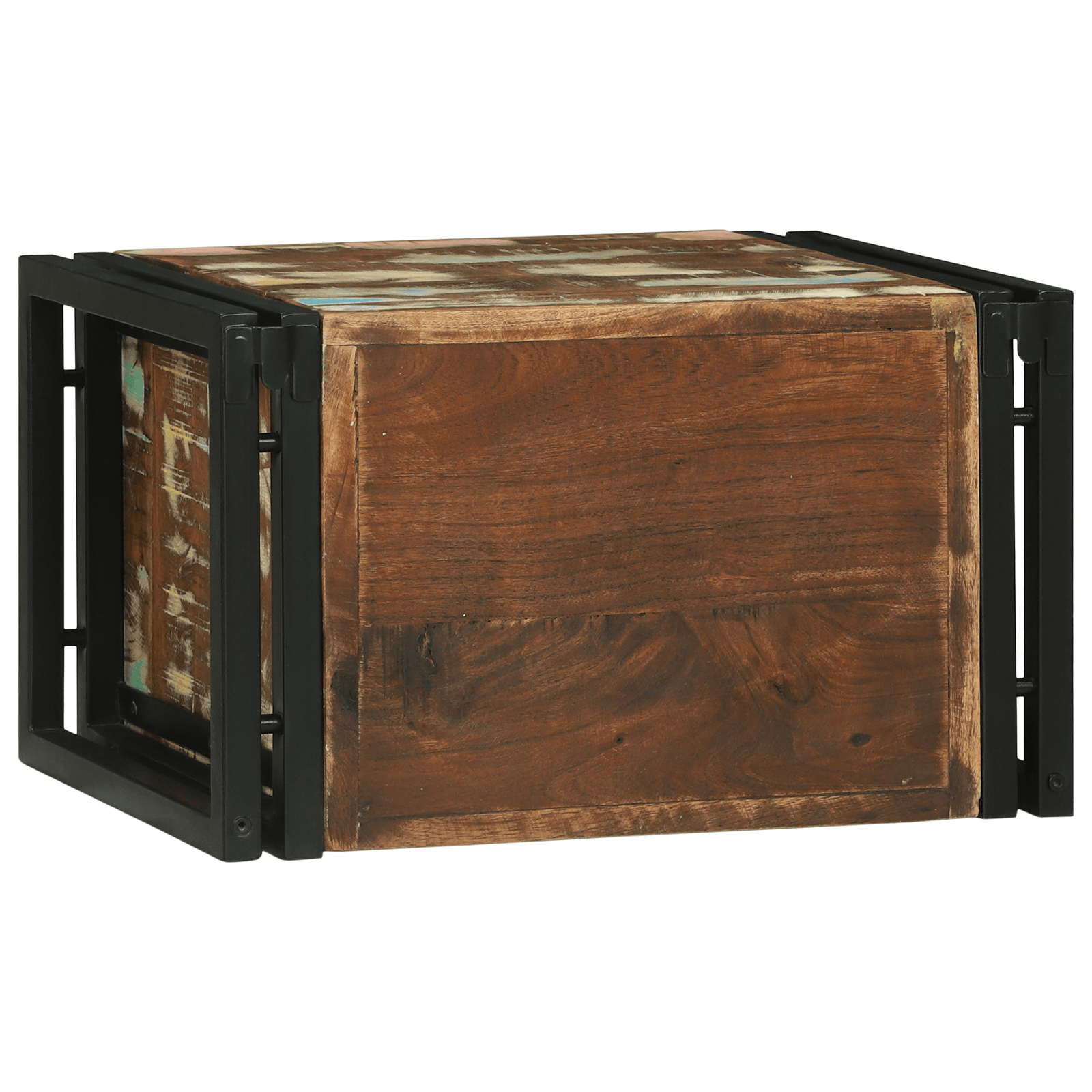 Raft vin 46x35x27.5 cm din lemn recuperat — imaginea 6