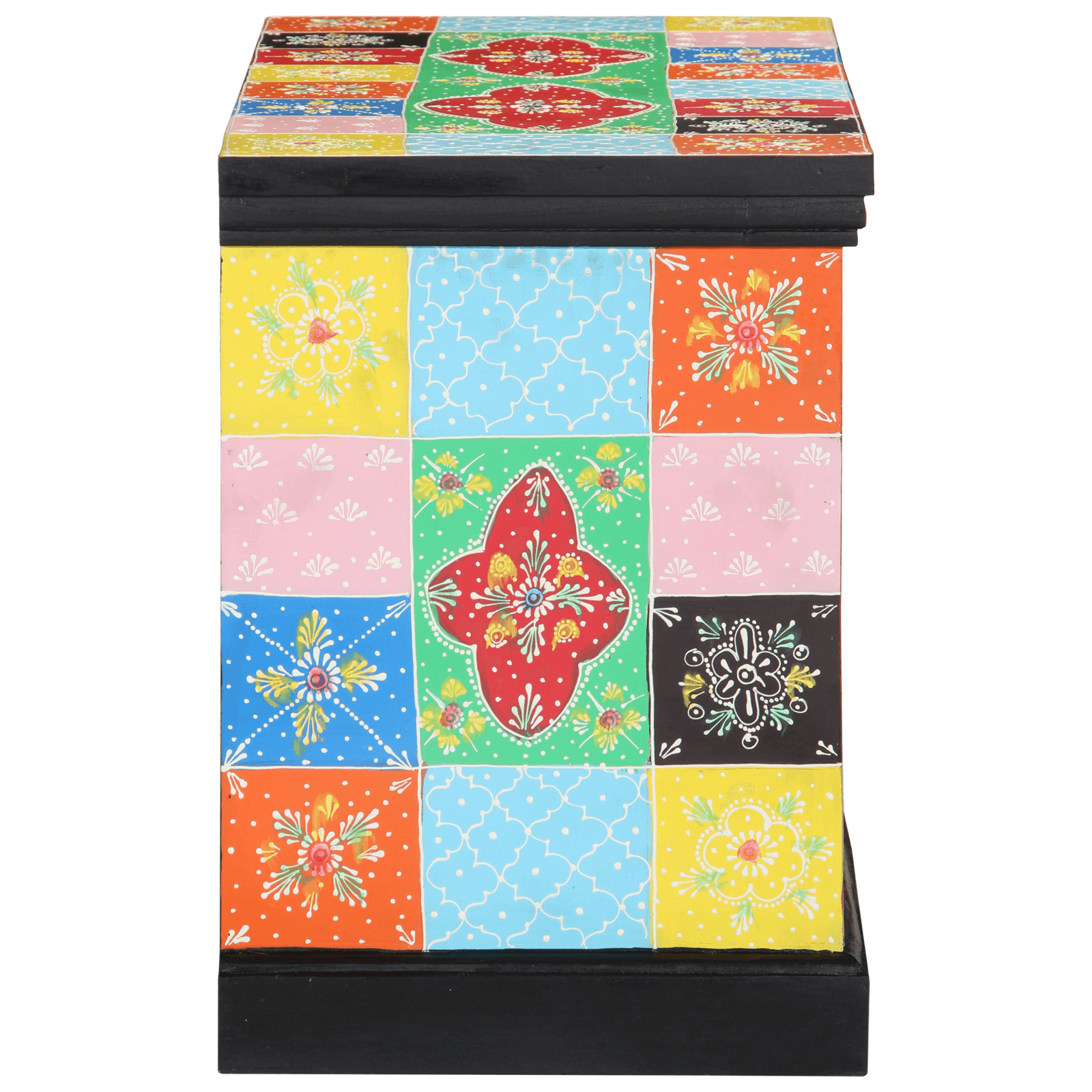 Dulap TV, multicolor, 80x35x50 cm, lemn masiv mango — imaginea 3