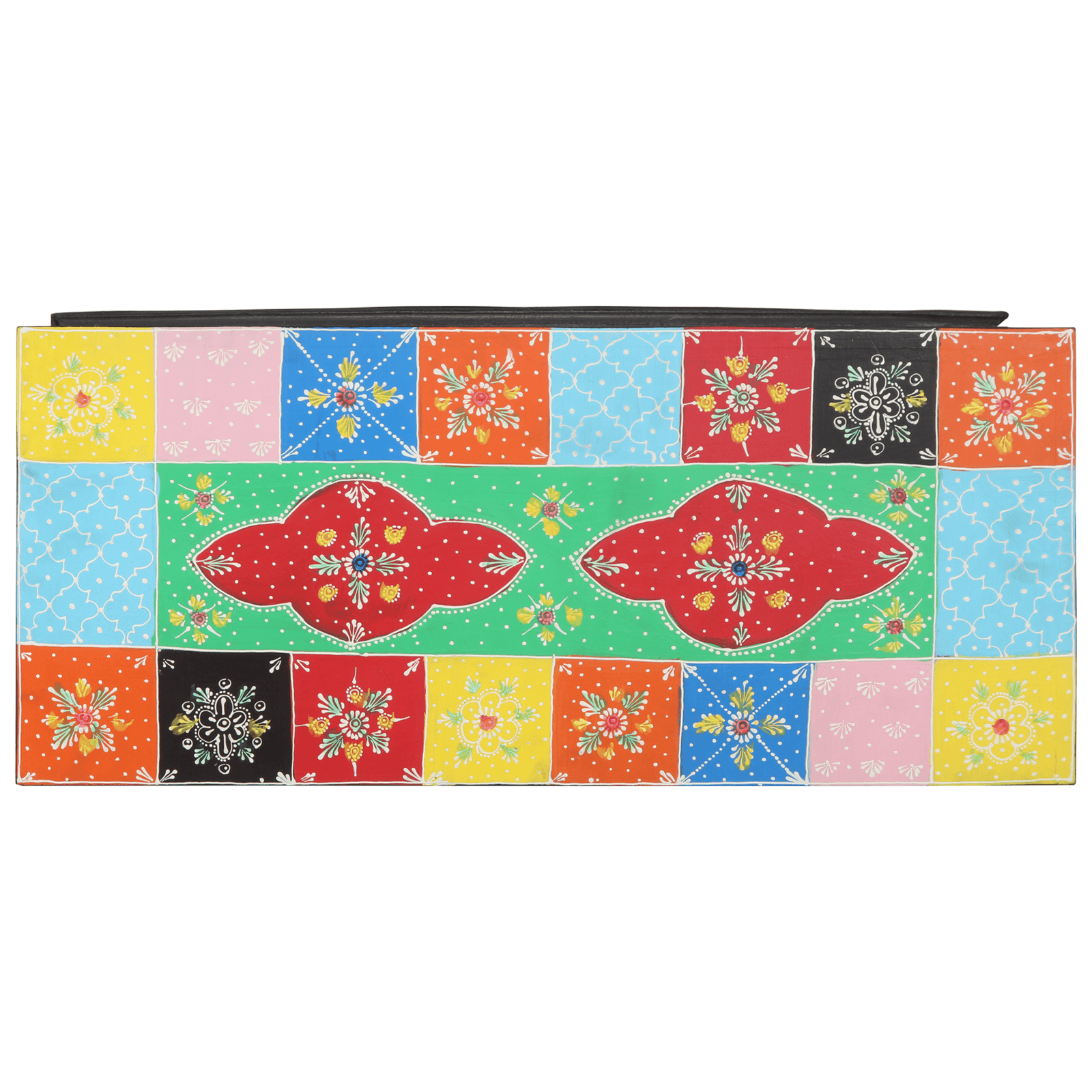 Dulap TV, multicolor, 80x35x50 cm, lemn masiv mango — imaginea 5