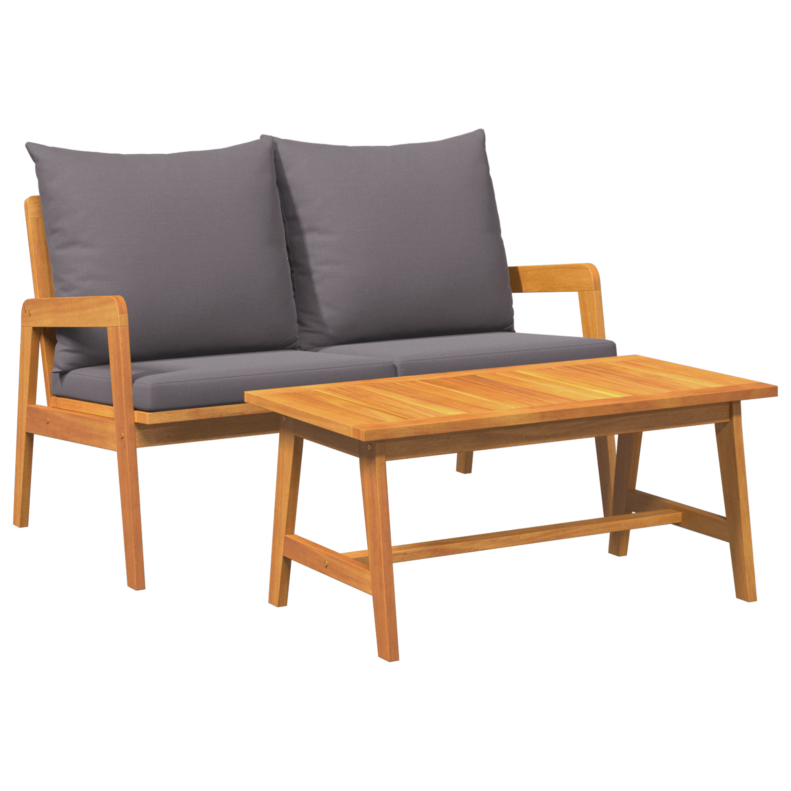 Set Bistro 2 piese cu perne - Fabricat din lemn solid de acacia — imaginea 6