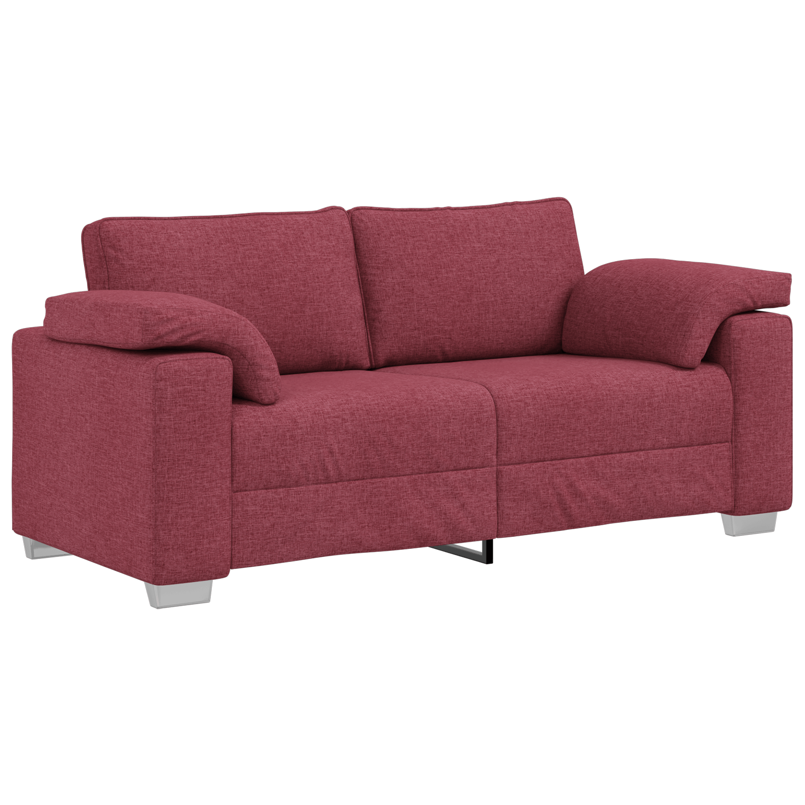 Canapea loveseat Rosu vin 140 cm Textil — imaginea 2