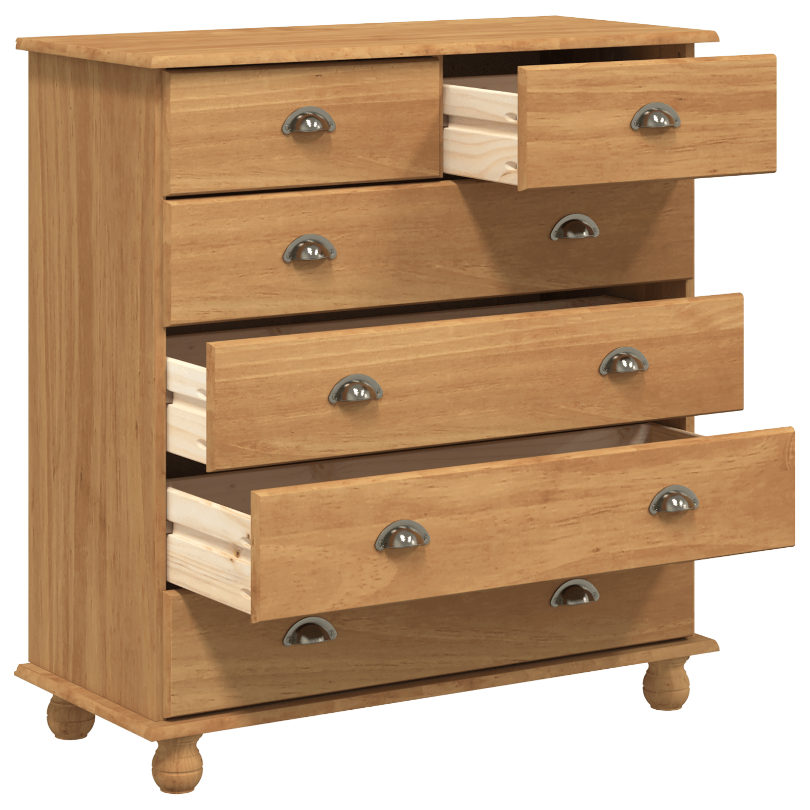 Comoda 'ASKIM'91x40x95.5 cm Lemn Solid de Pin — imaginea 5