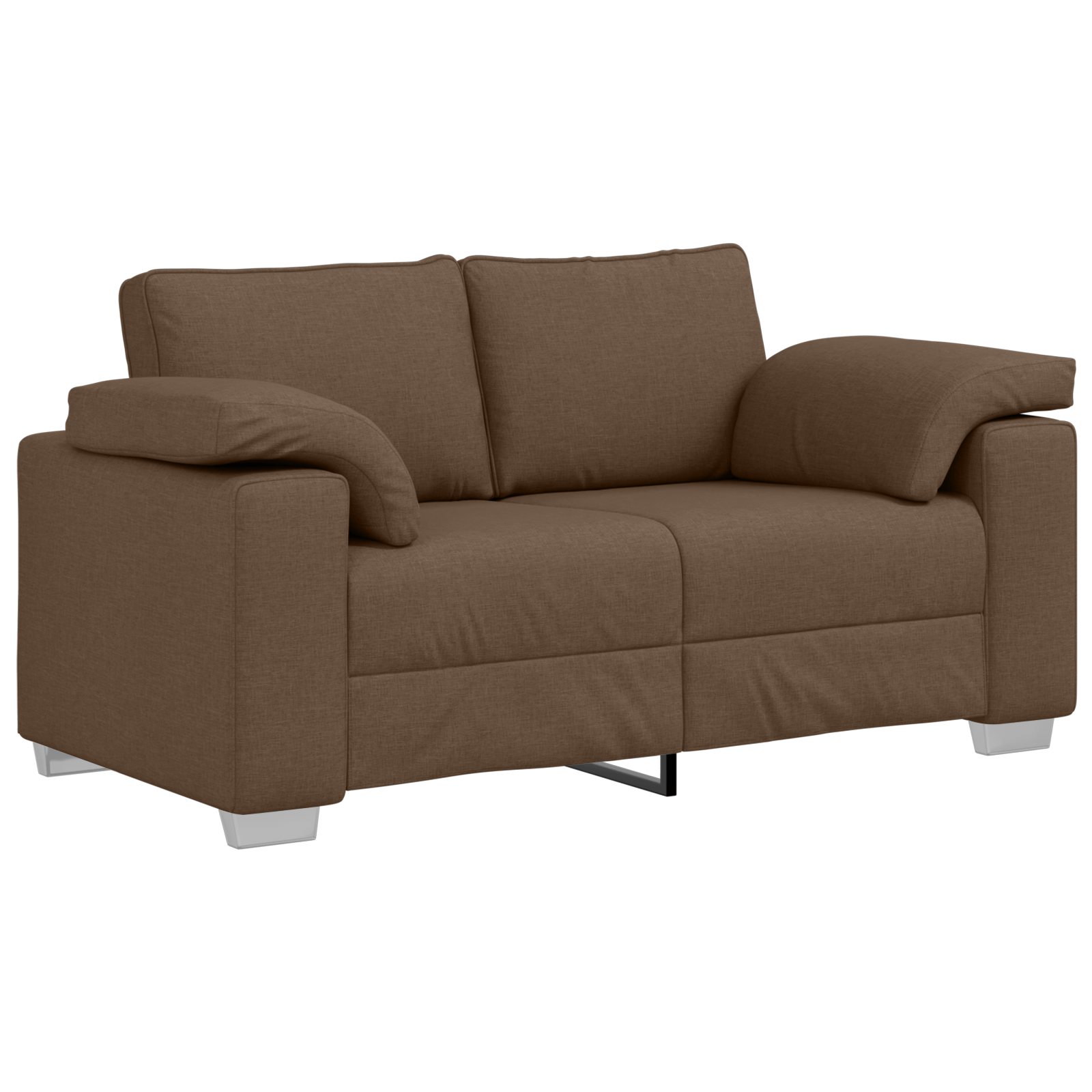 Canapea dubla, maro, 120 cm, textil — imaginea 2