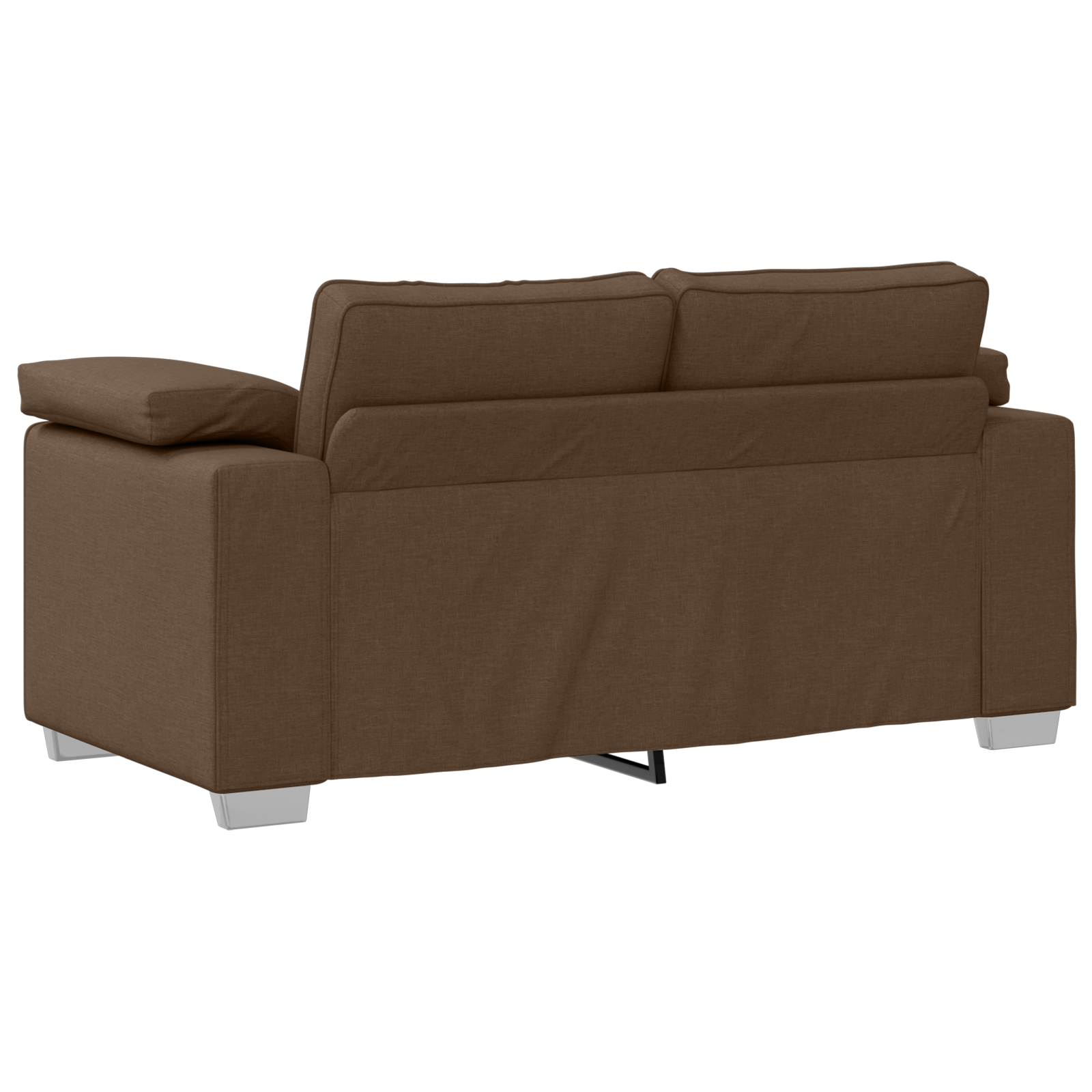 Canapea dubla, maro, 120 cm, textil — imaginea 4
