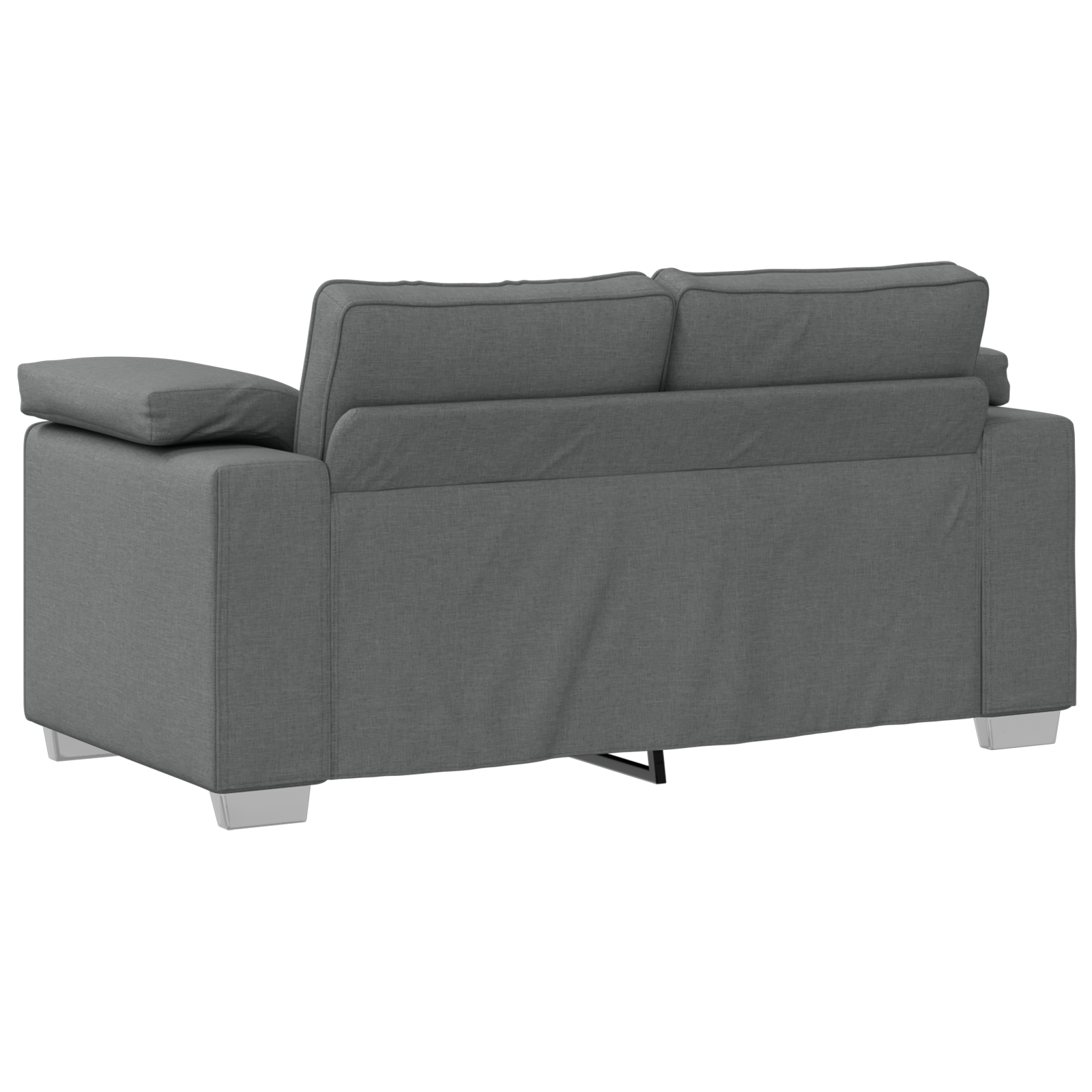 Canapea dubla, gri inchis, 120 cm, textil — imaginea 4