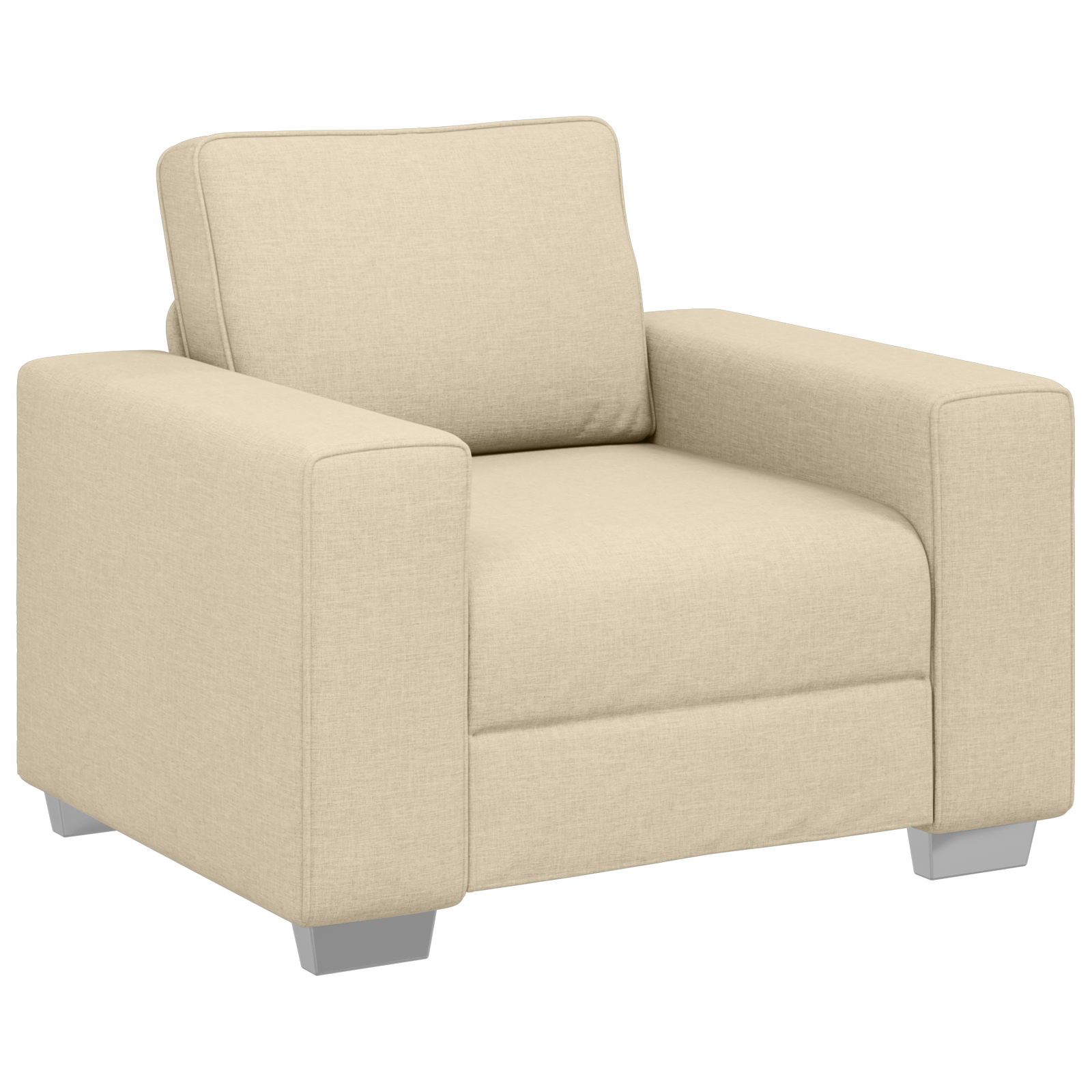 Fotoliu, crem, 59 cm, textil — imaginea 2