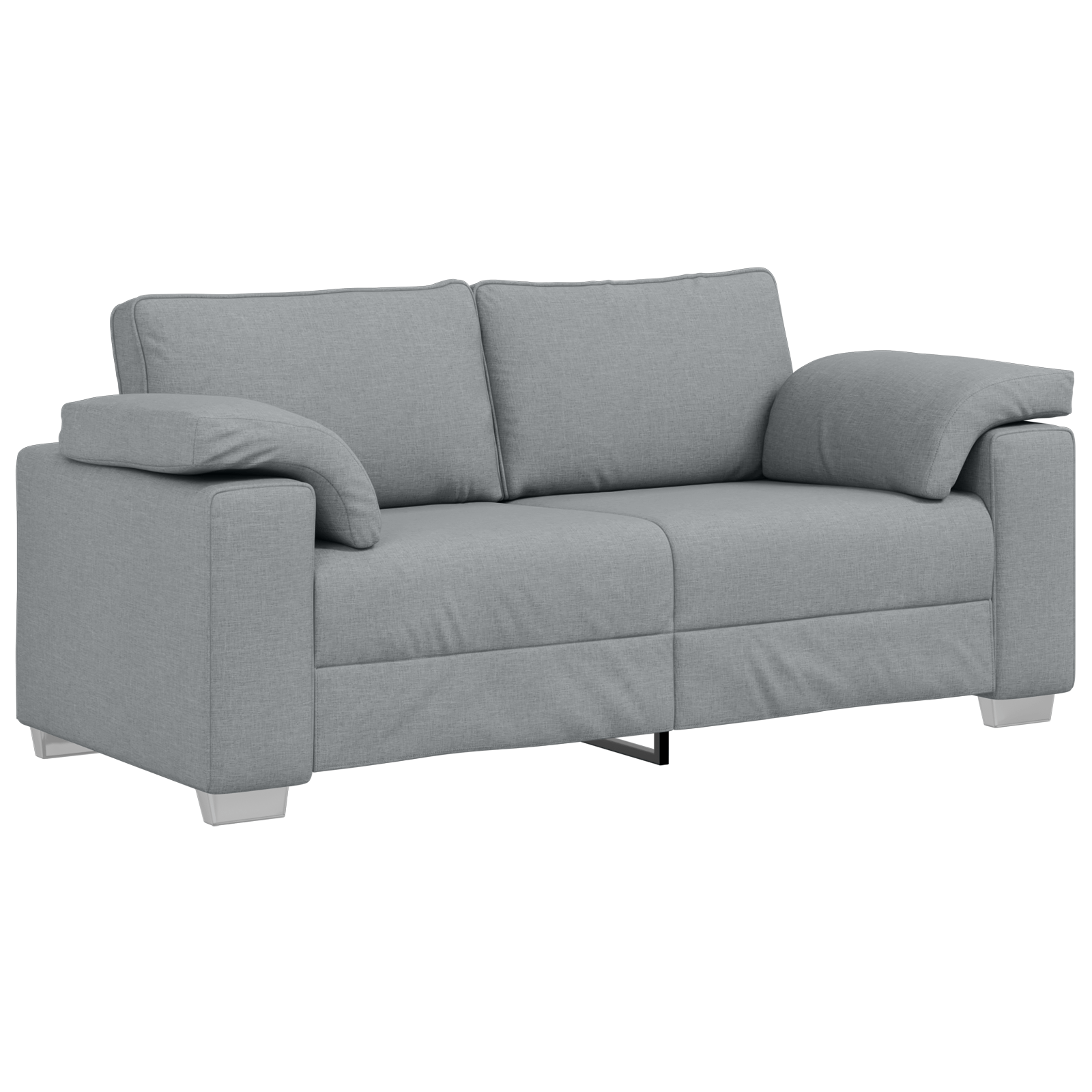 Canapea dubla, gri deschis, 140 cm, textil — imaginea 2